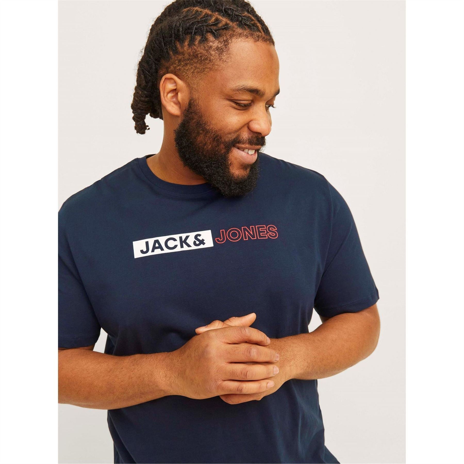 Jack and Jones Mens Corp Logo T-Shirt Plus Size