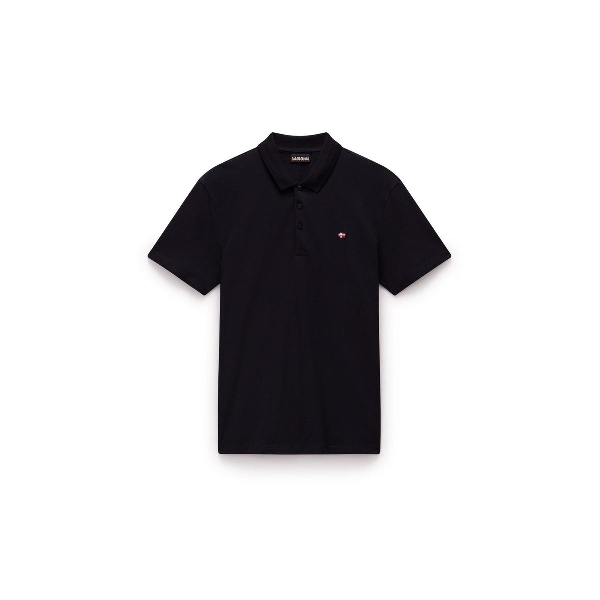 Napapijri Black Regular Fit Solid Polo Shirt