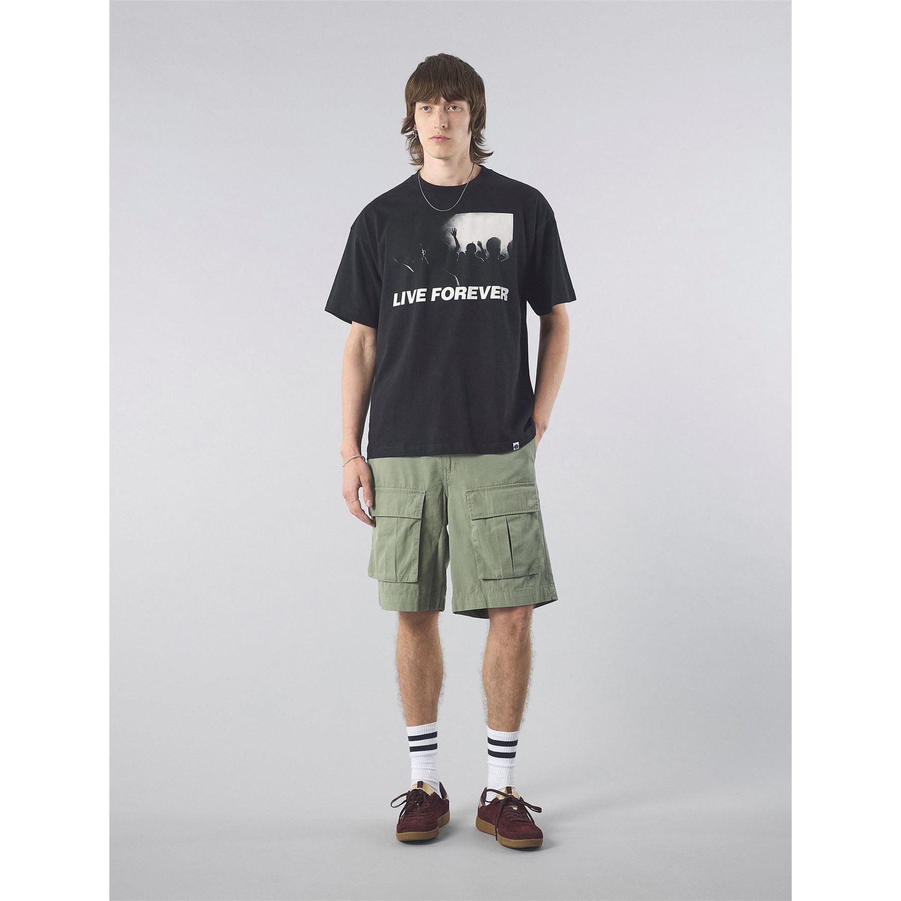 Pretty Green Porsche Live Forever Lettering Graphic T-Shirt