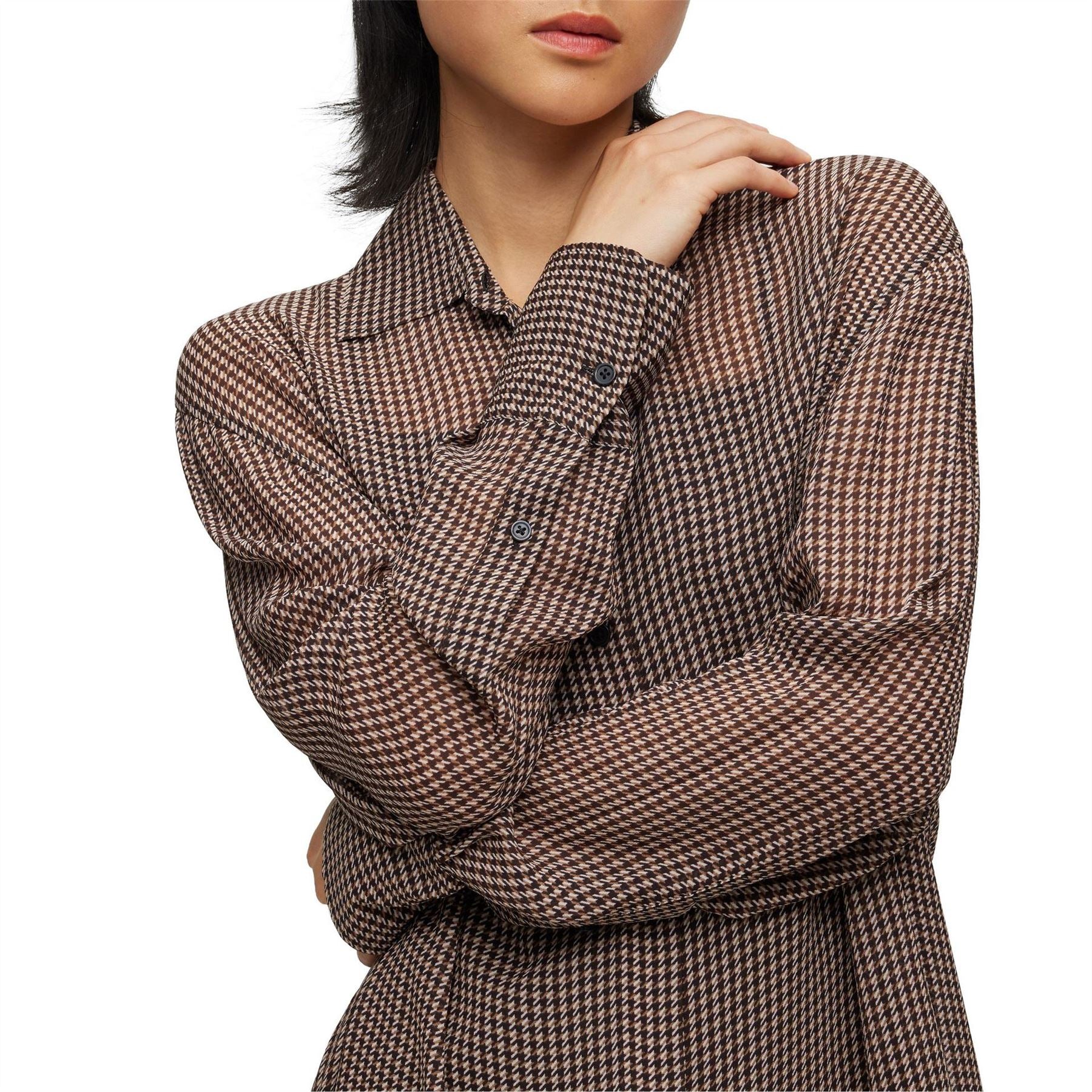 Boss Bareid Long Sleeve Knee Length Shirt Dress