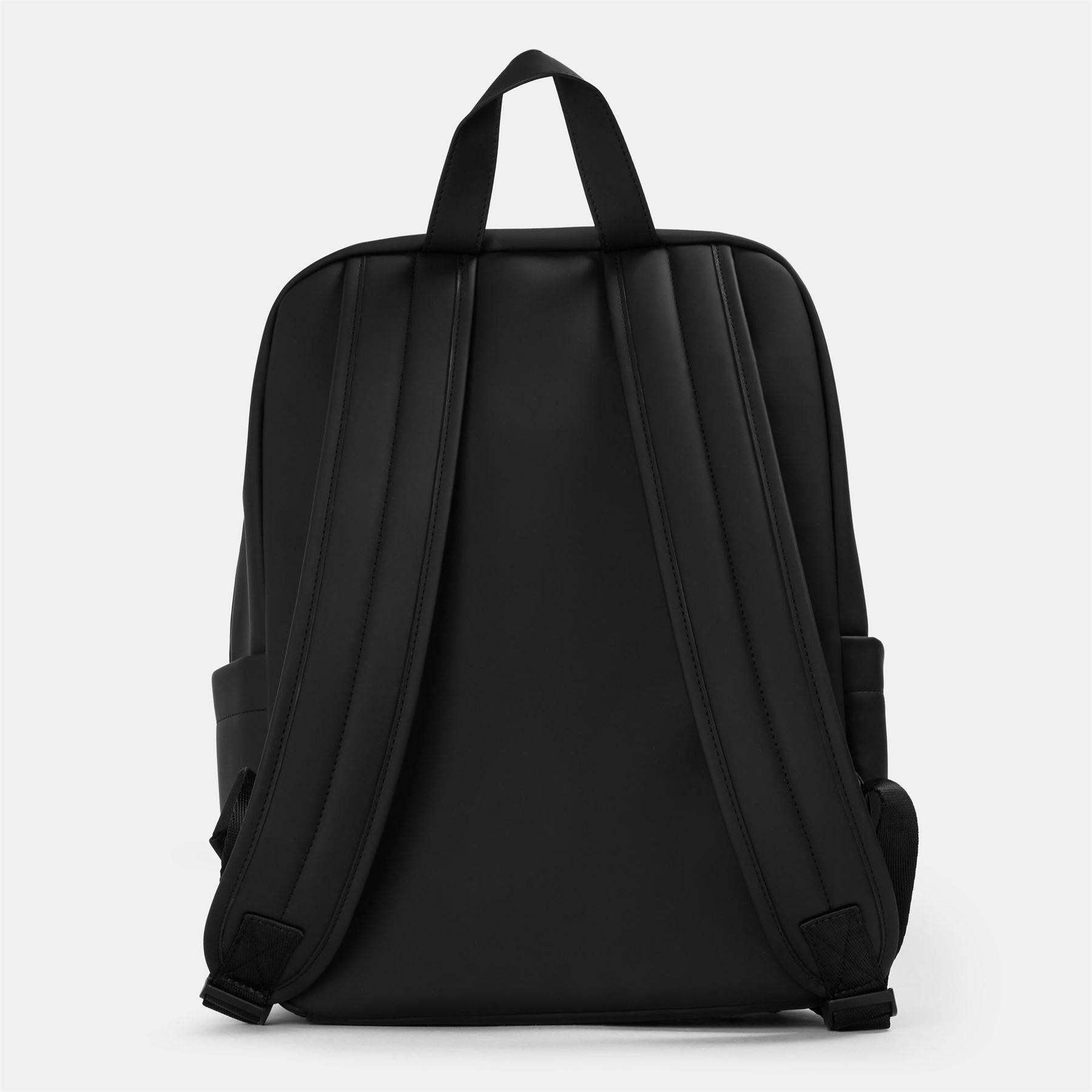 Jack Wills Black Coated Backpack with Logo