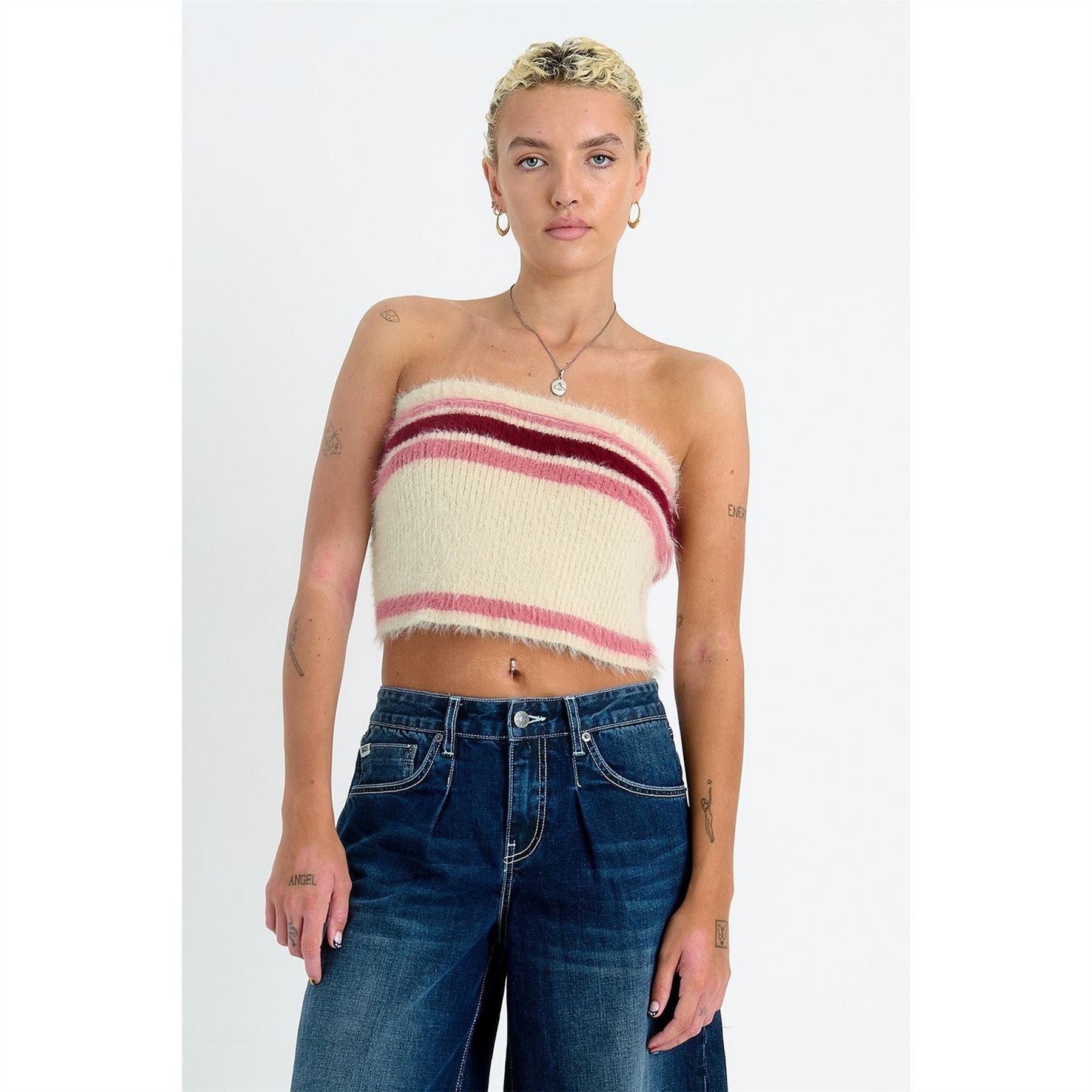 The Ragged Priest Spin Knit Bandeau Top