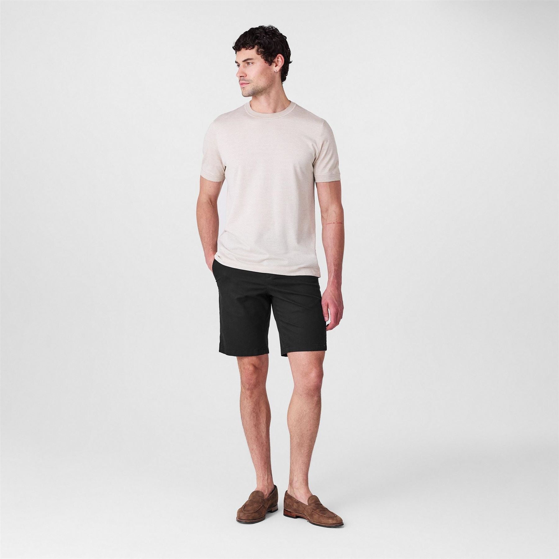 Ted Baker Solid Patterned Chino Shorts