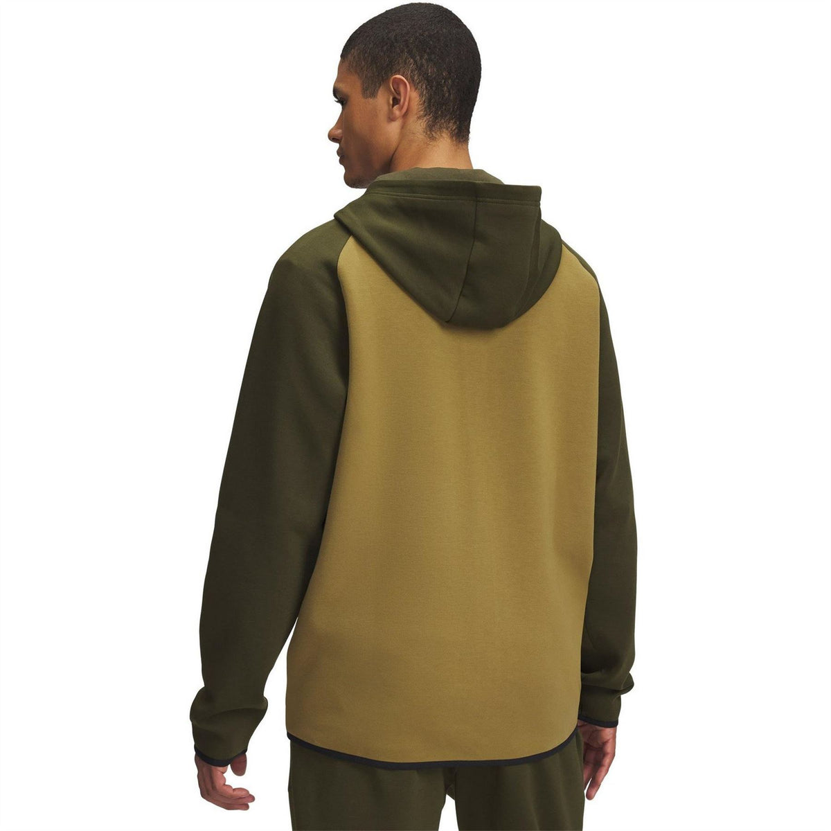 Under Armour Solid Patterned Hooded Neck Ribbed Cuff Full Zipper Sweat Jacket
