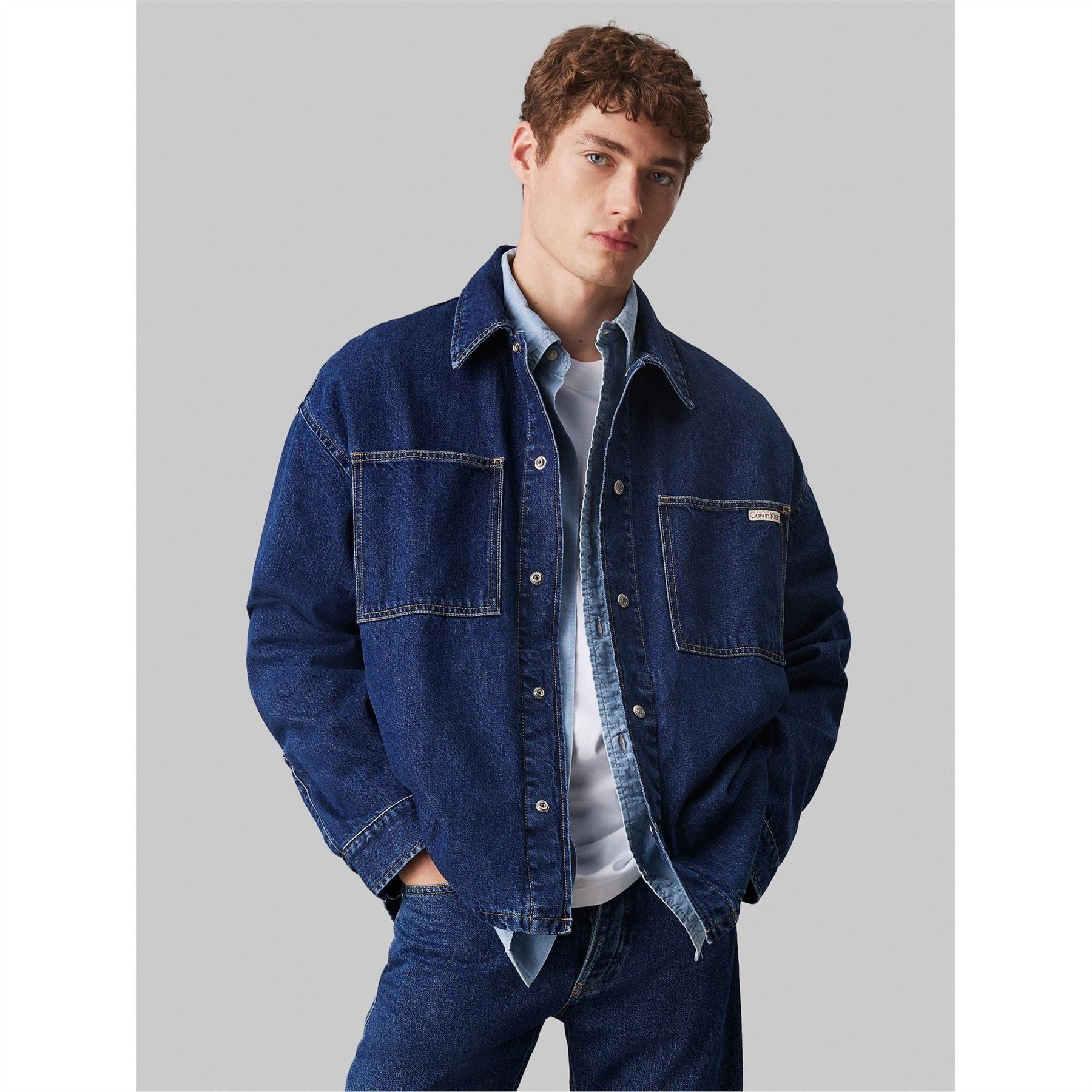 Calvin Klein Jeans Denim Jacket with Front Pocket