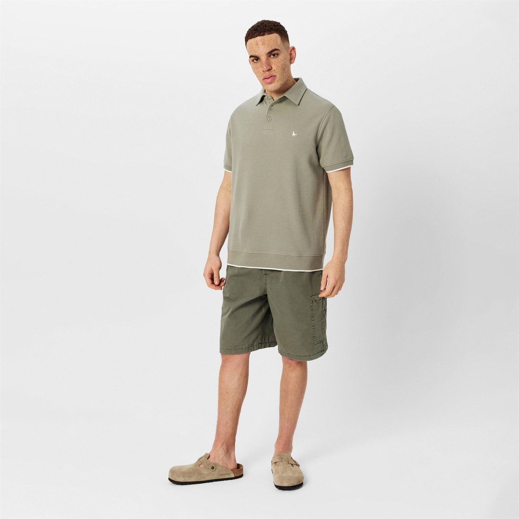 Jack Wills Waffle Textured Short Sleeve Polo Shirt