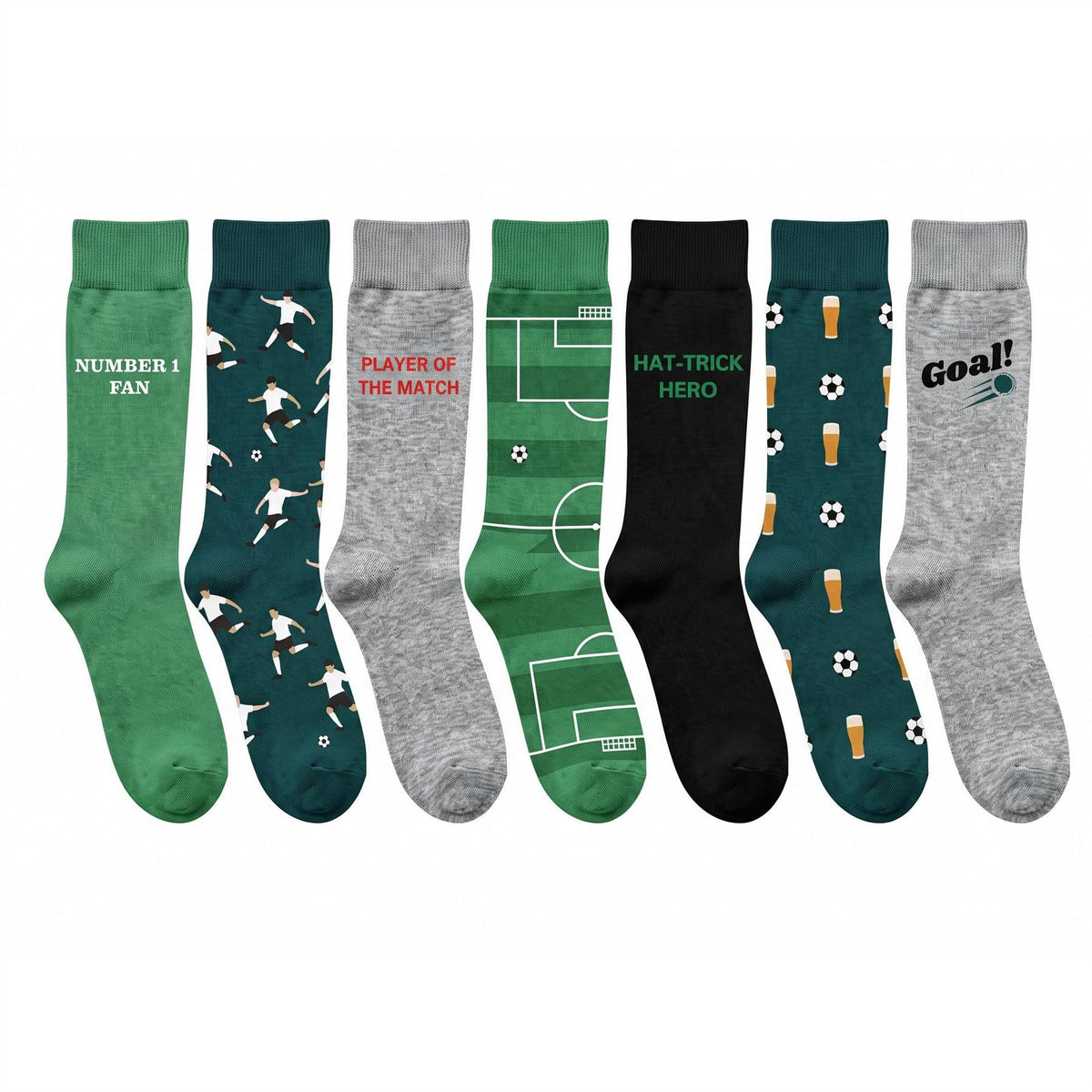 Orrsum Sock Company Football 7 Days 7 Pack Socks Gift Box