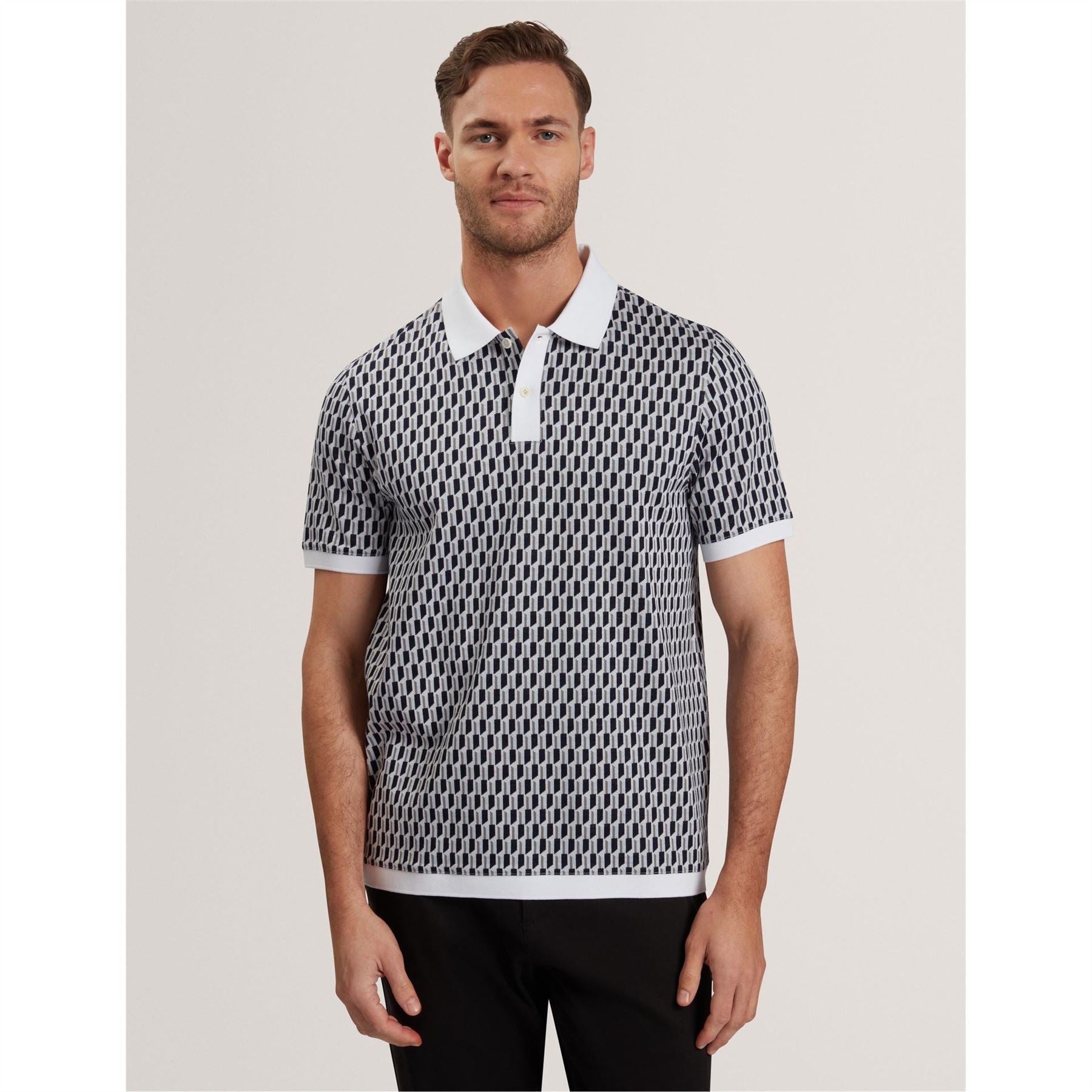 Ted Baker Geo Short Sleeve Polo Shirt