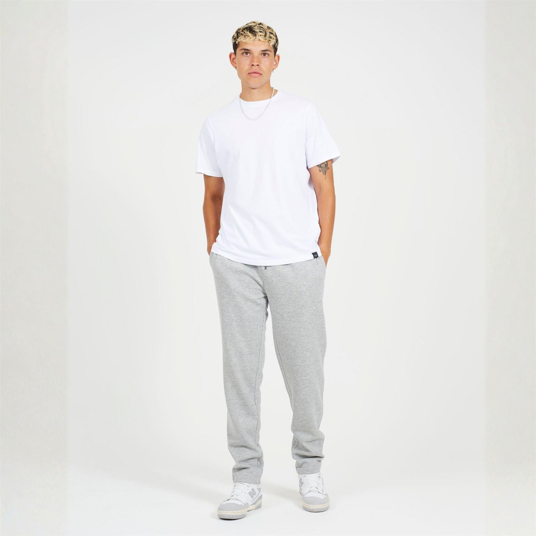 Brave Soul Straight Leg Open Hem Fleece Jogging Bottoms