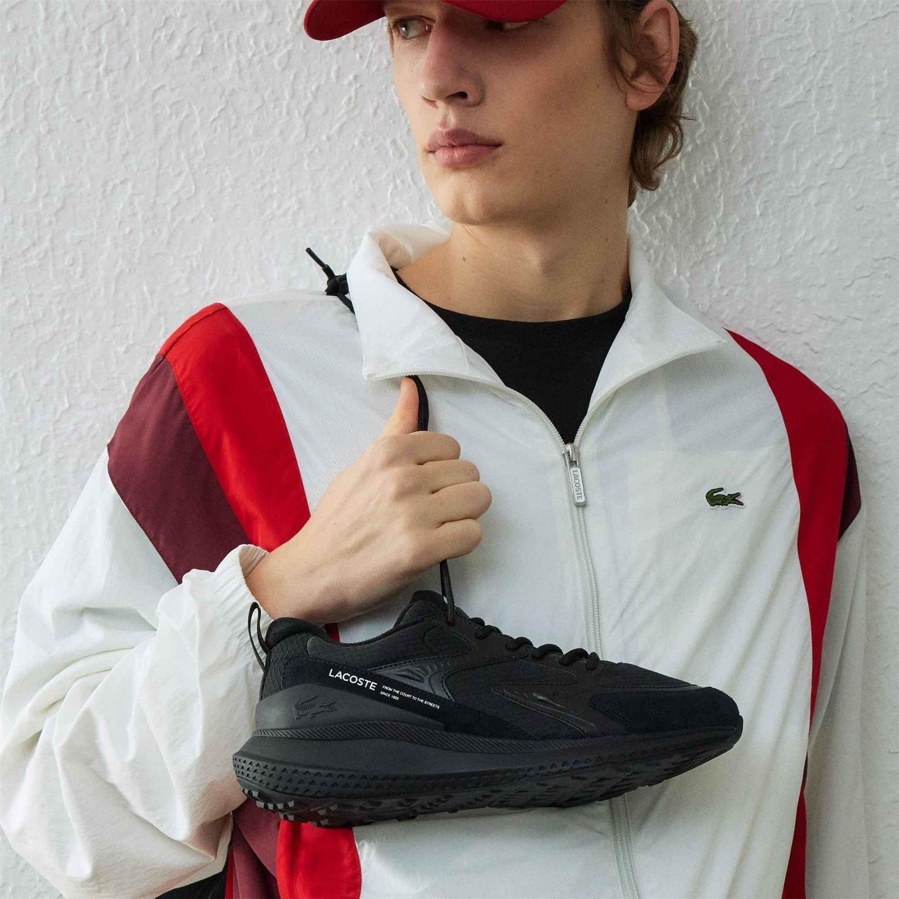 Lacoste Flat Heel Textured Trainers
