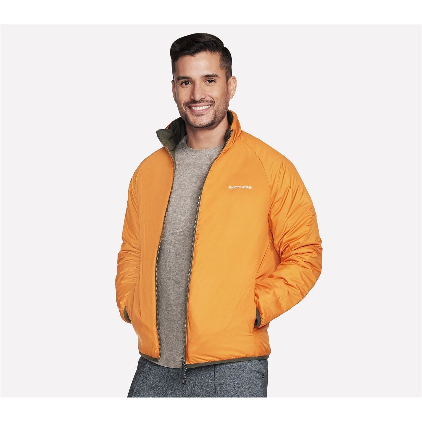 Skechers Goshield Altitude Solid Patterned Ribbed Cuff Softshell Jacket