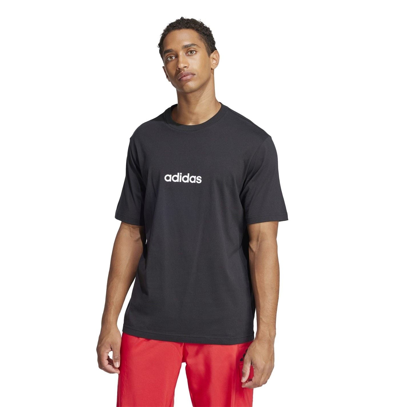 adidas Mens Essentials Single Jersey Logo T-Shirt
