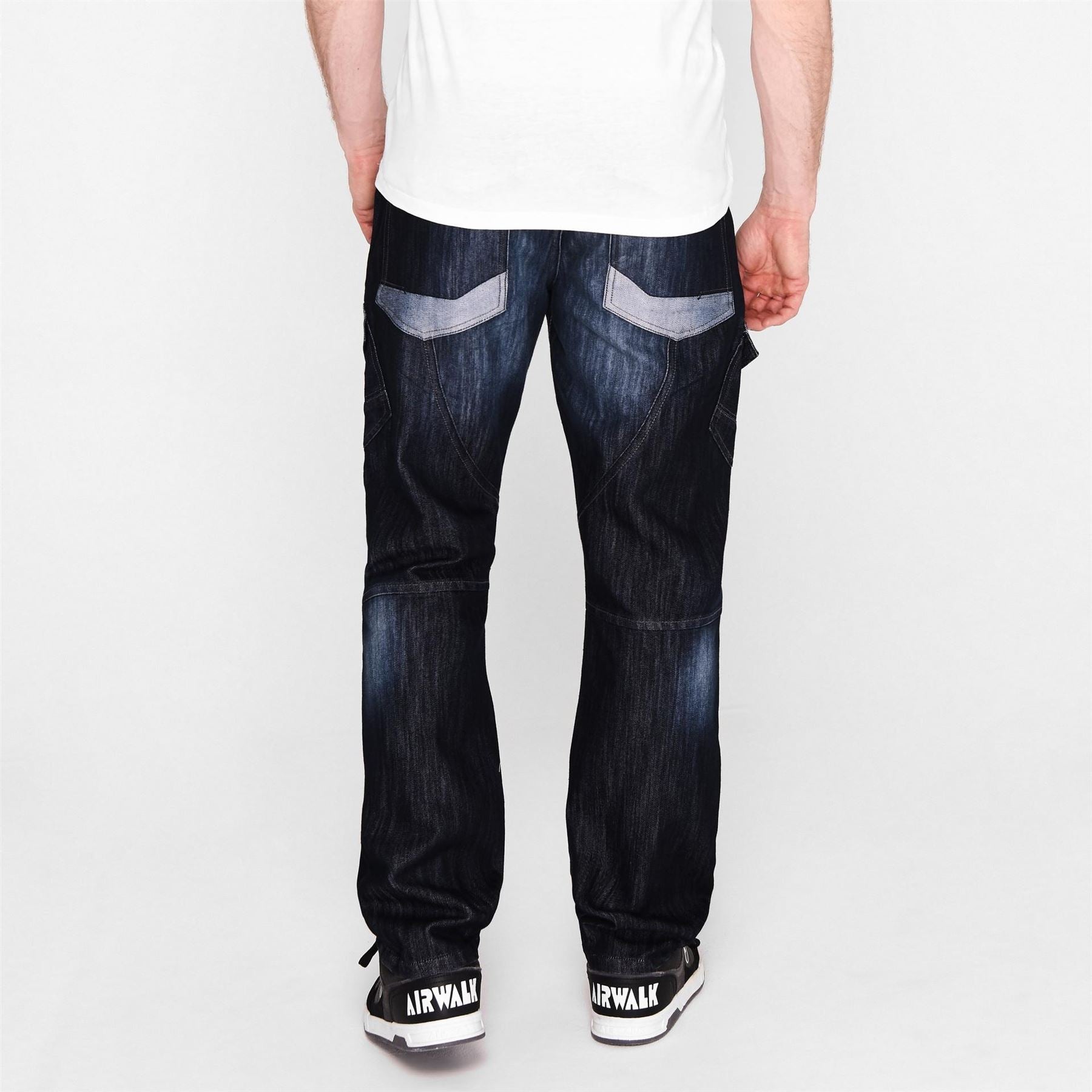 Airwalk Mens Belted Cargo Jeans