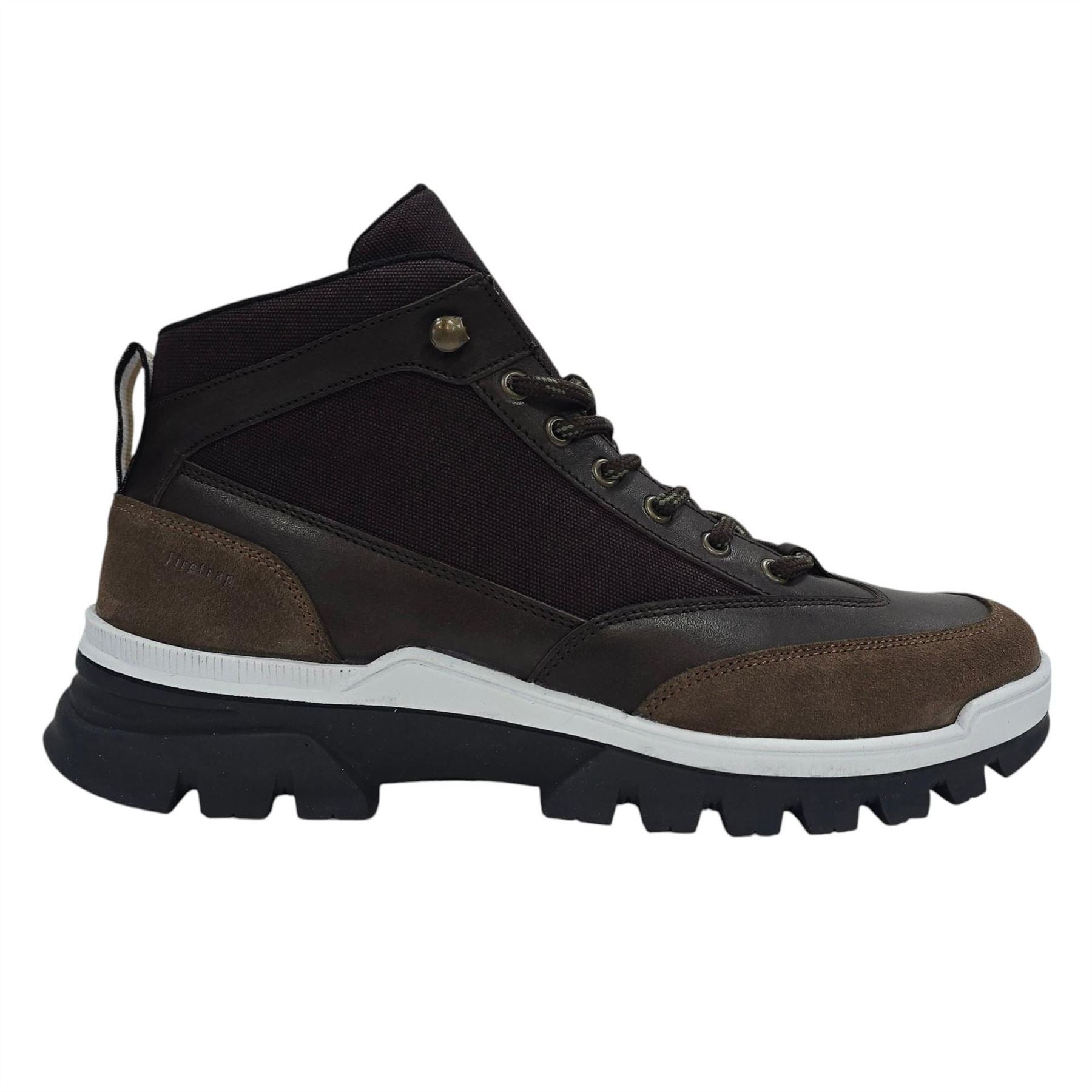Firetrap Jason Leather Lace Up Hiker Rugged Boots