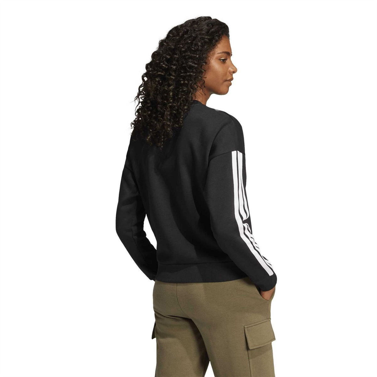 adidas Womens Studio Lounge 3 Stripes Sweatshirt