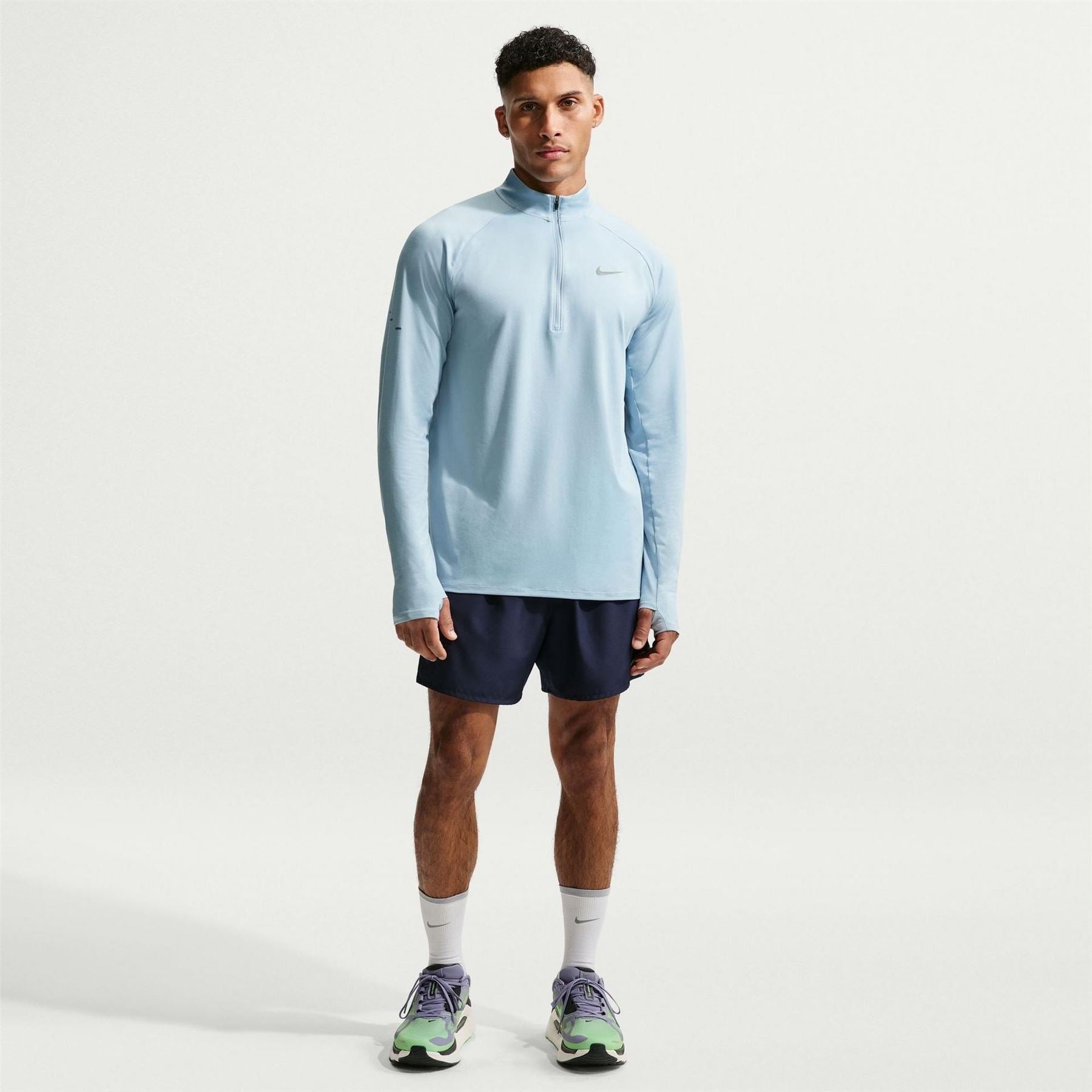 Nike Stride Zip Neck Regular Fit T-Shirt