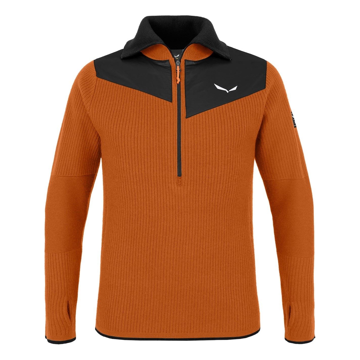 Salewa Zip Neck Regular Fit Long Sleeve Sweater