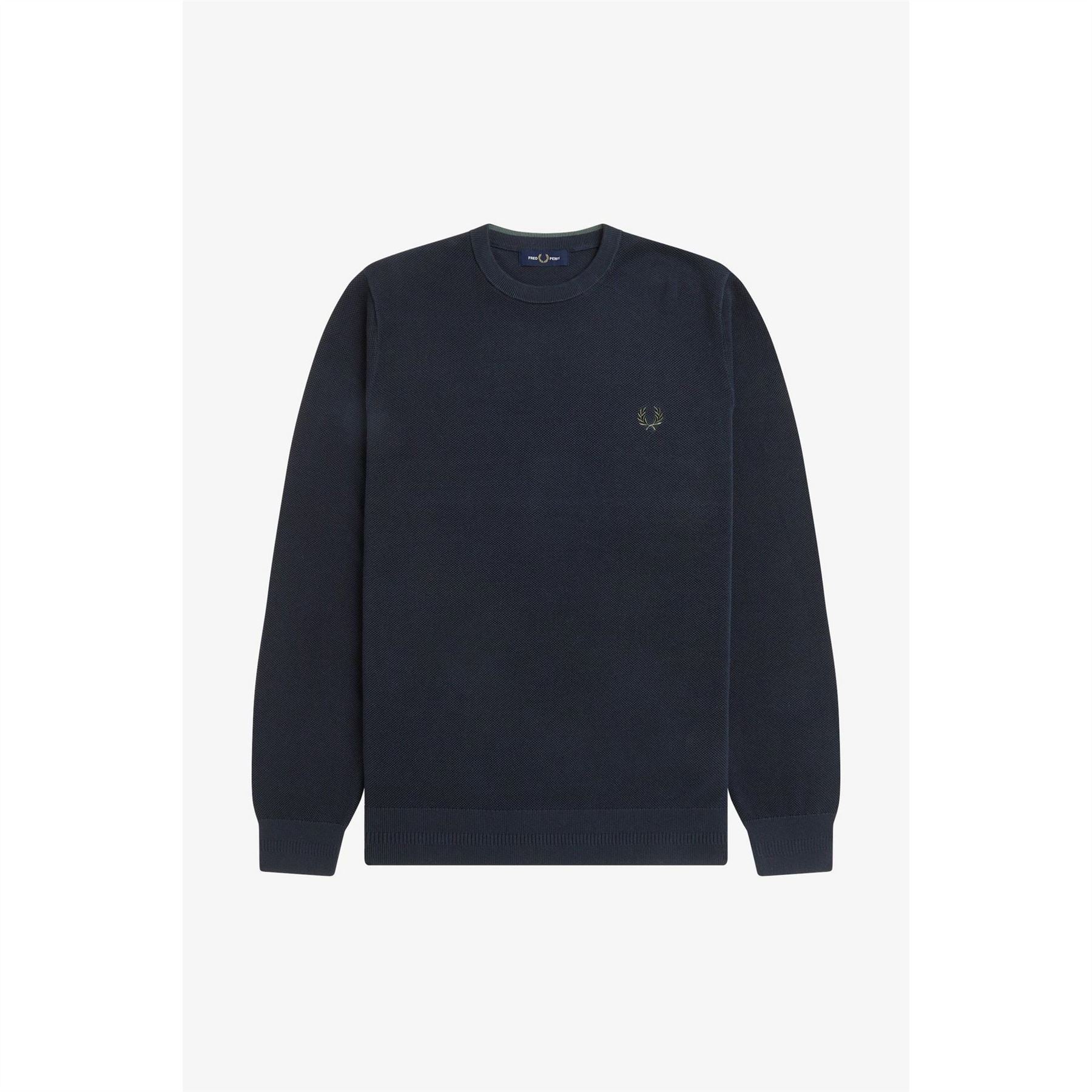 Fred Perry Pique Crew Neck Jumper
