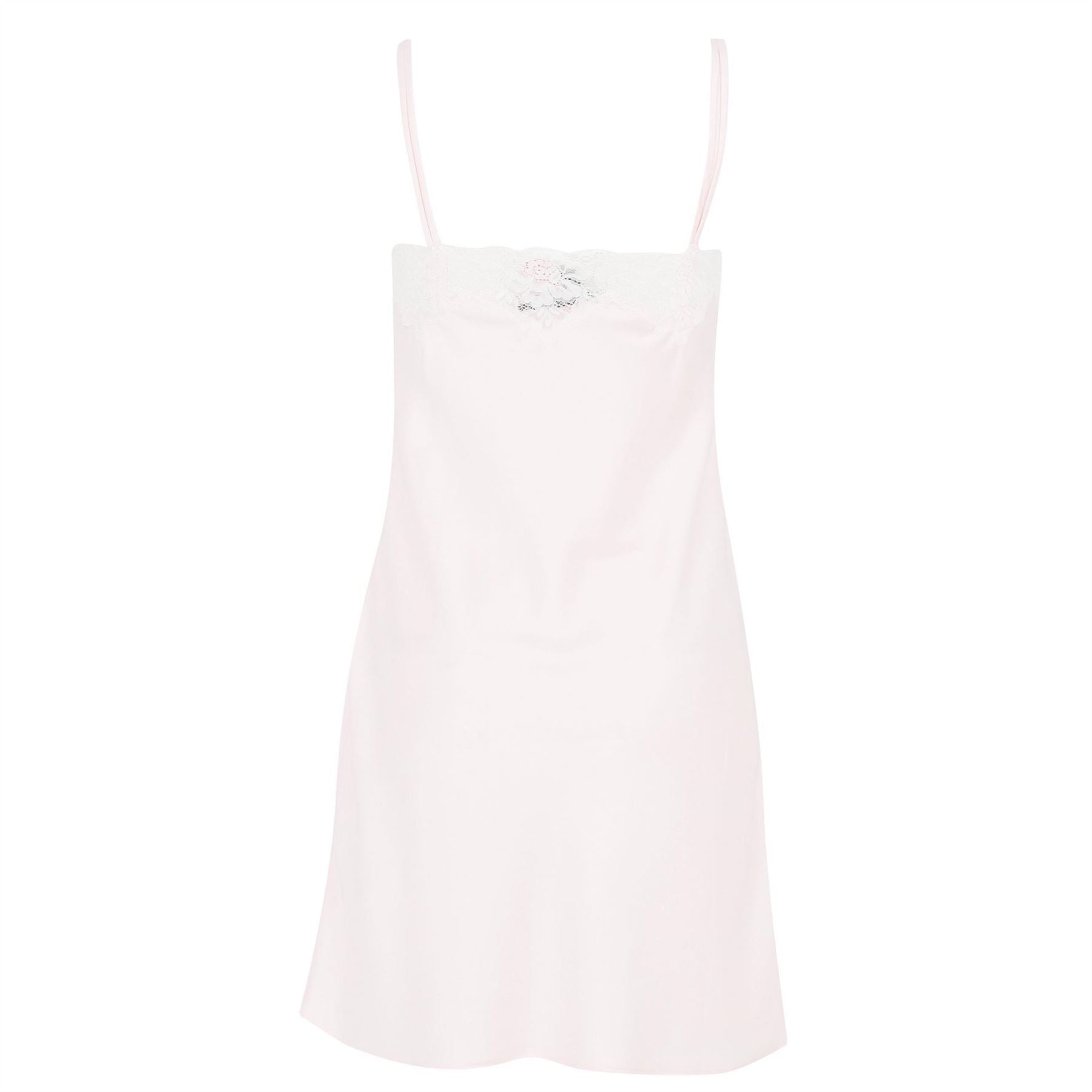 Lauren by Ralph Lauren Satin Lace Trim Chemise
