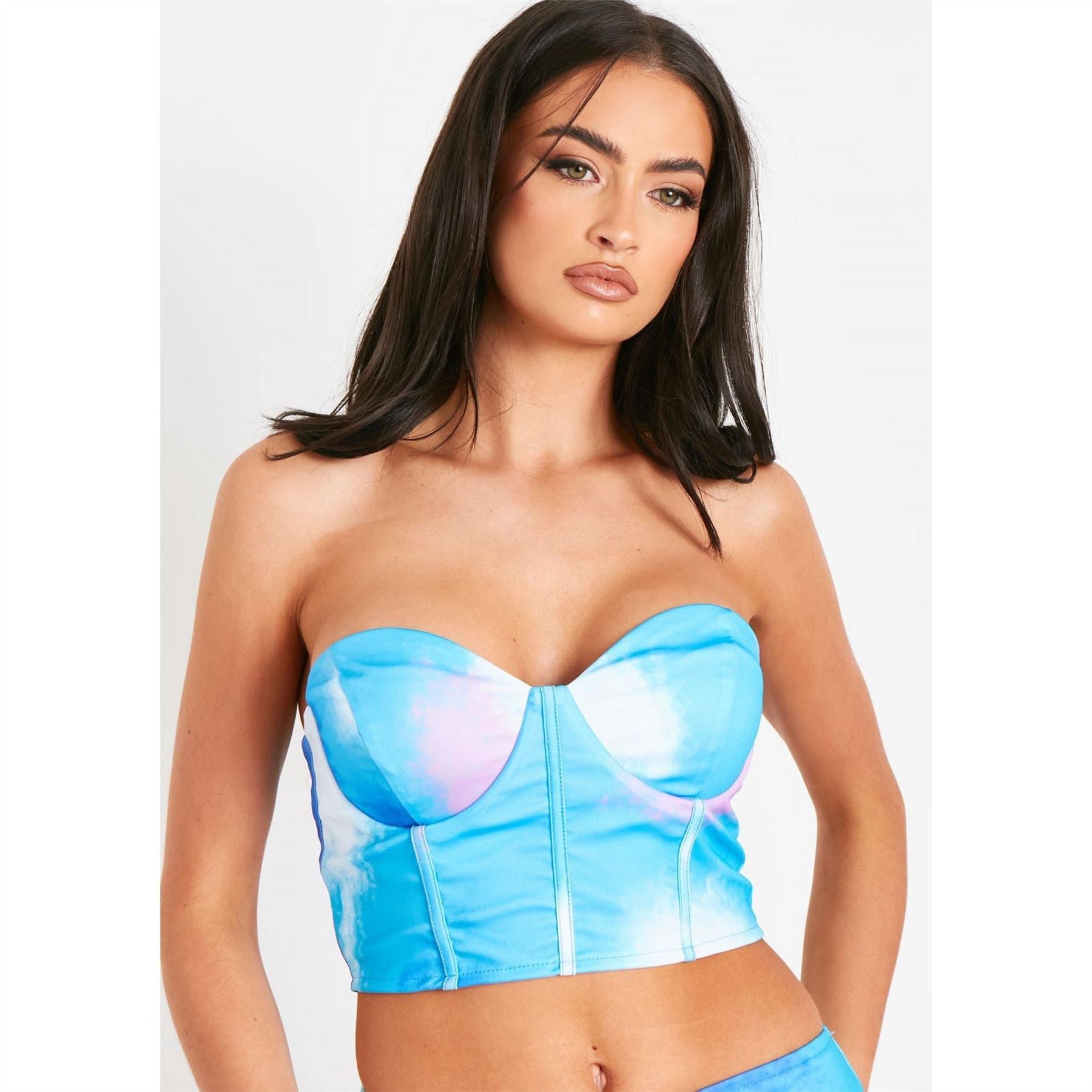 Missy Empire Dye Printed Cropped Corset