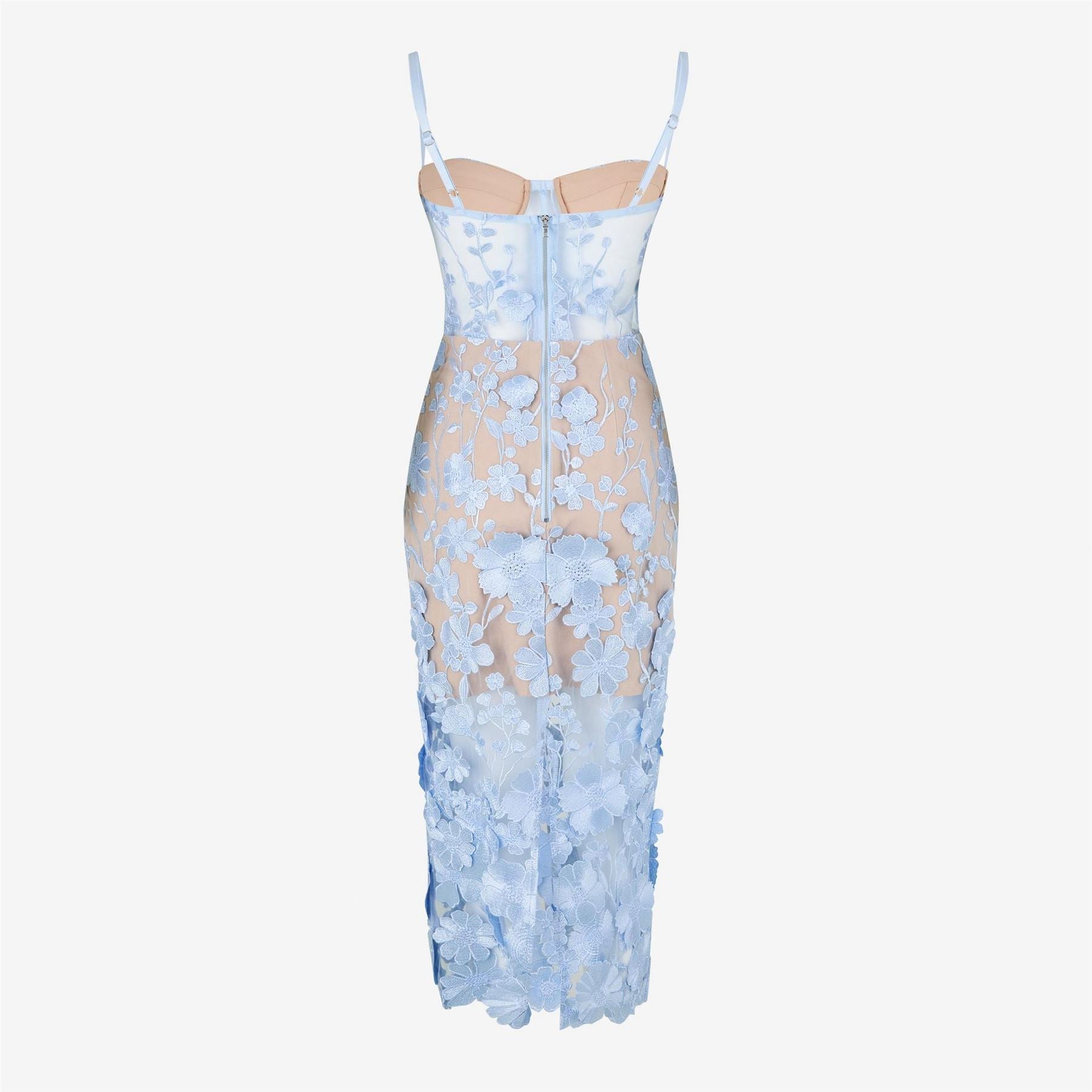 Jarlo Mila Sweetheart Neck Midi Corsetry Dress