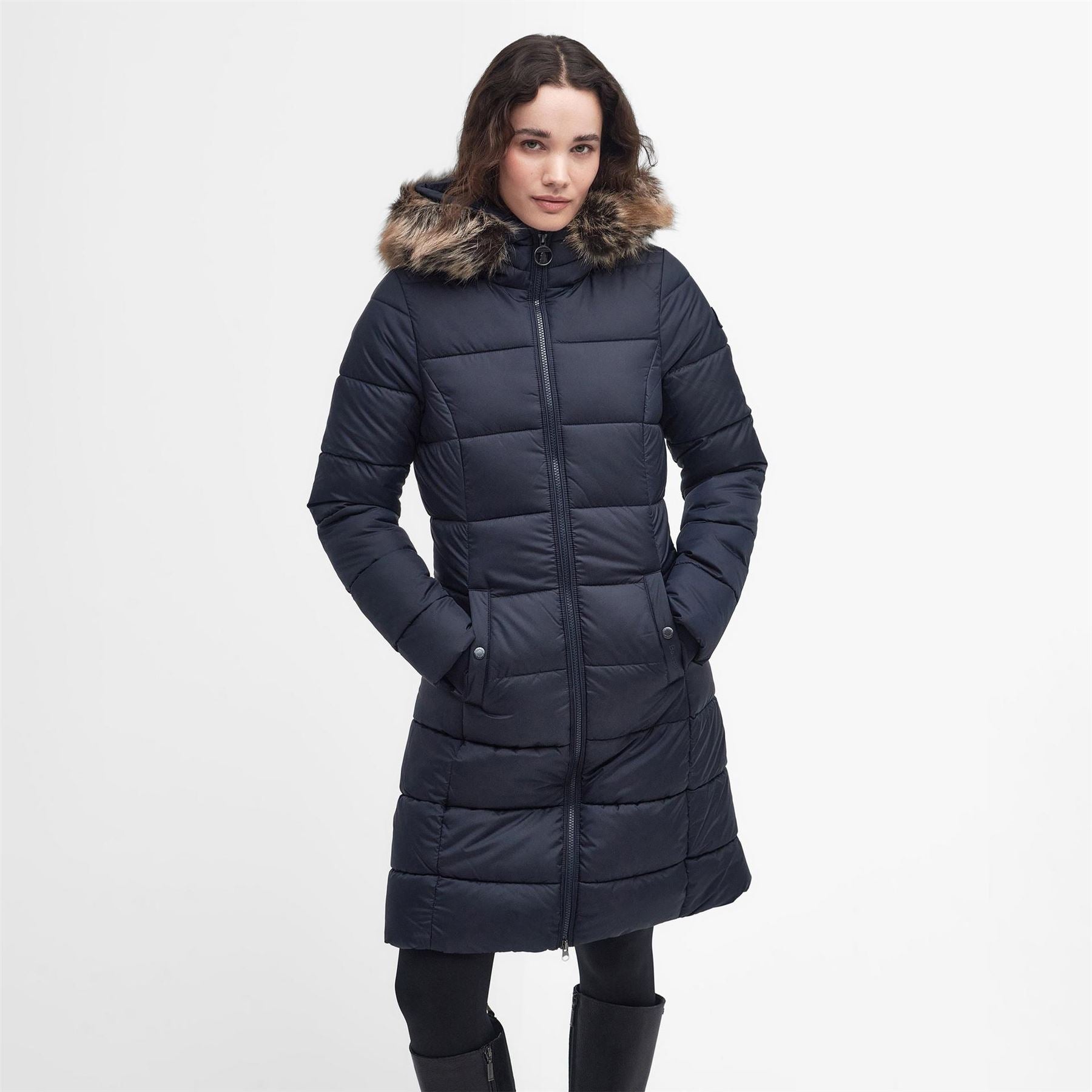 Barbour Rosoman Water Resistant Hooded Short Puffer Jacket