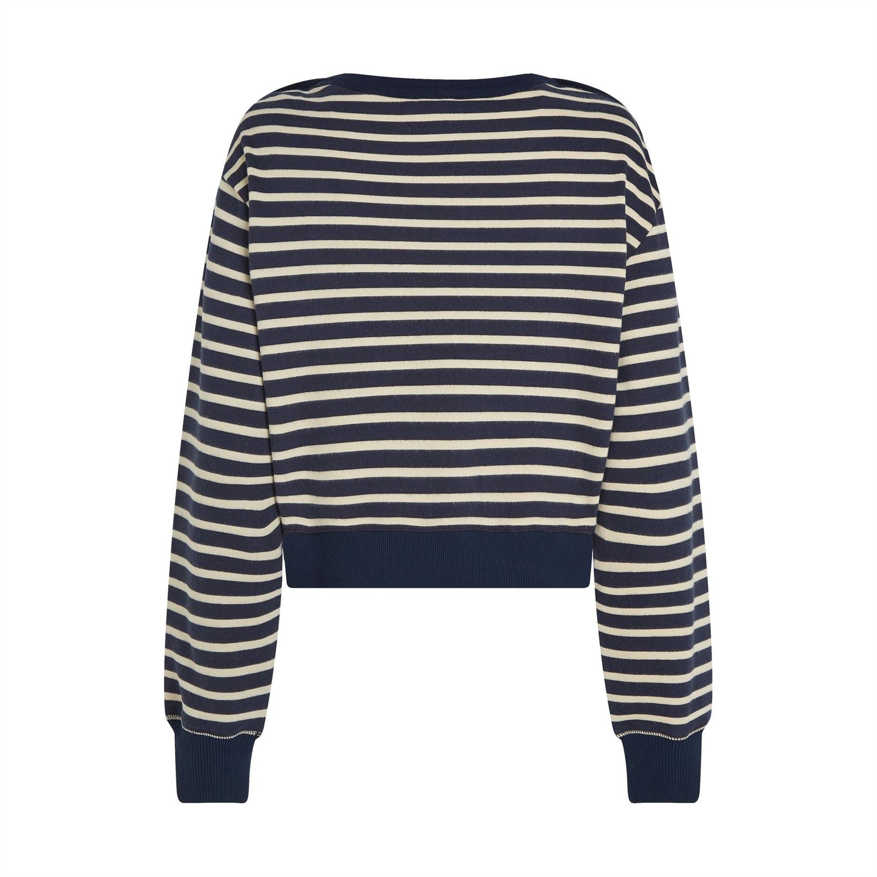 Tommy Hilfiger Gold Button Boat Neck Sweatshirt