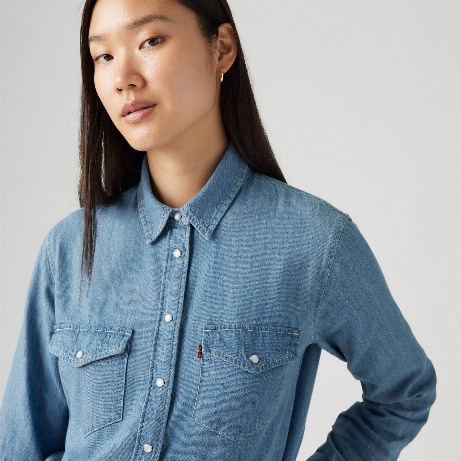 Levis Iconic Western Long Sleeve Denim Shirt