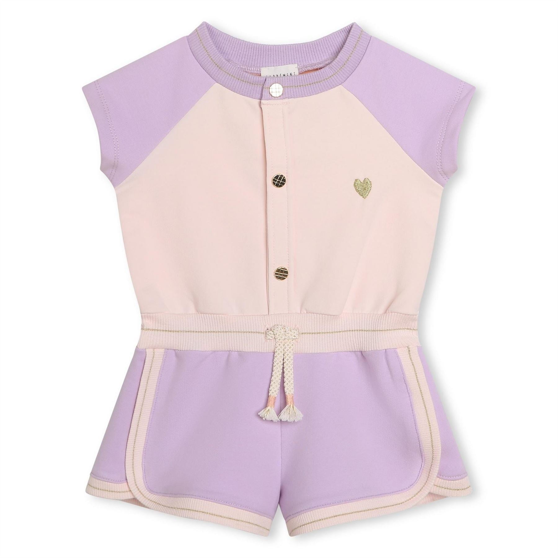 Carrement Beau Crew Neck Sleeveless Color Block Playsuit