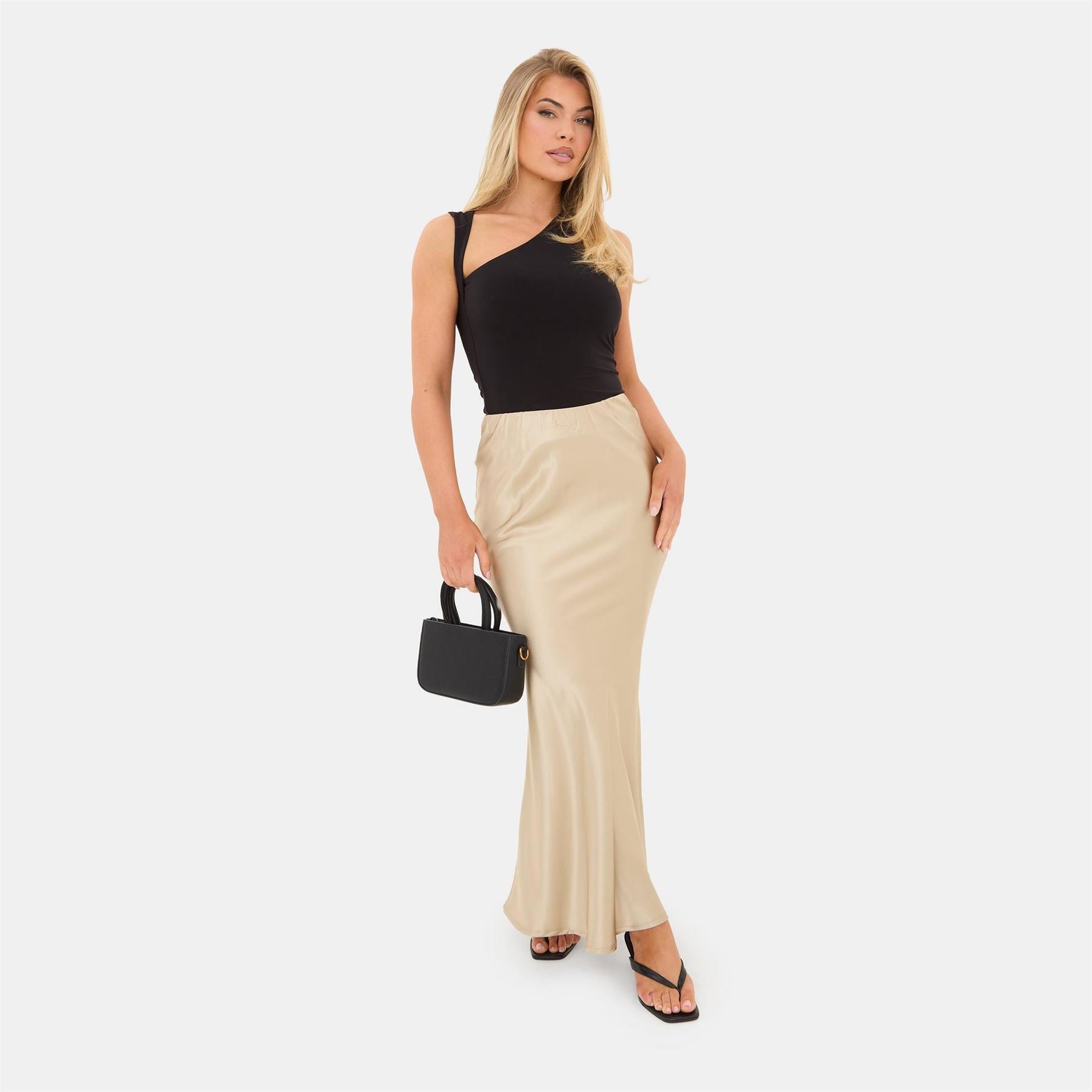 I Saw It First Bias Cut Maxi Skirt