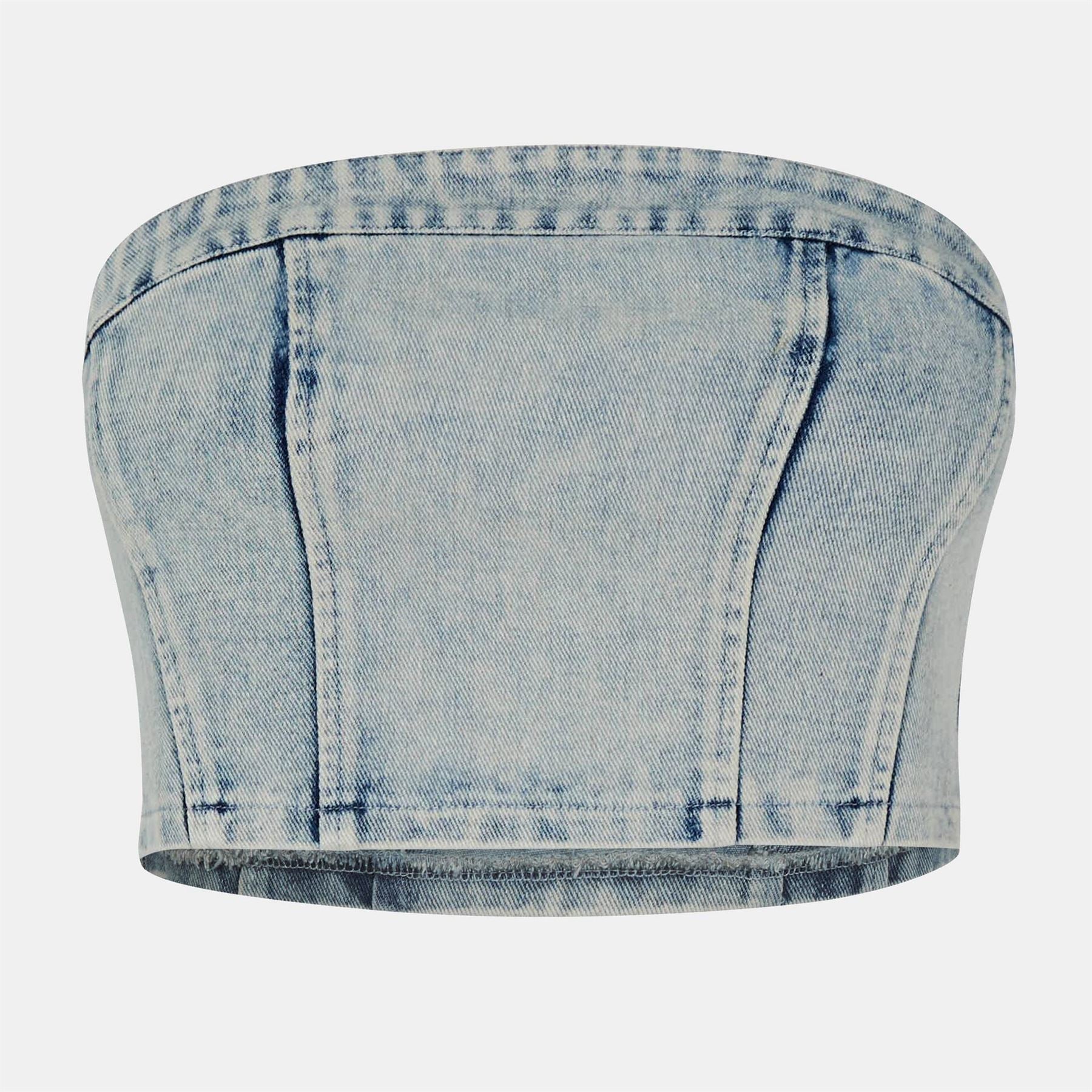 Missy Empire Denim Corset Top