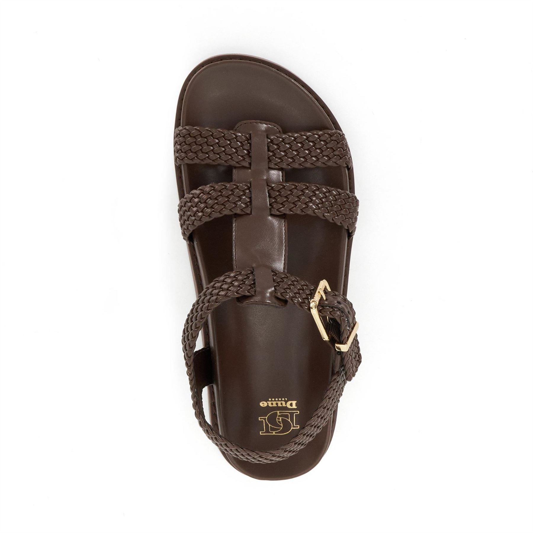 Dune London Lo Looking Open Toe Flat Gladiator Sandals