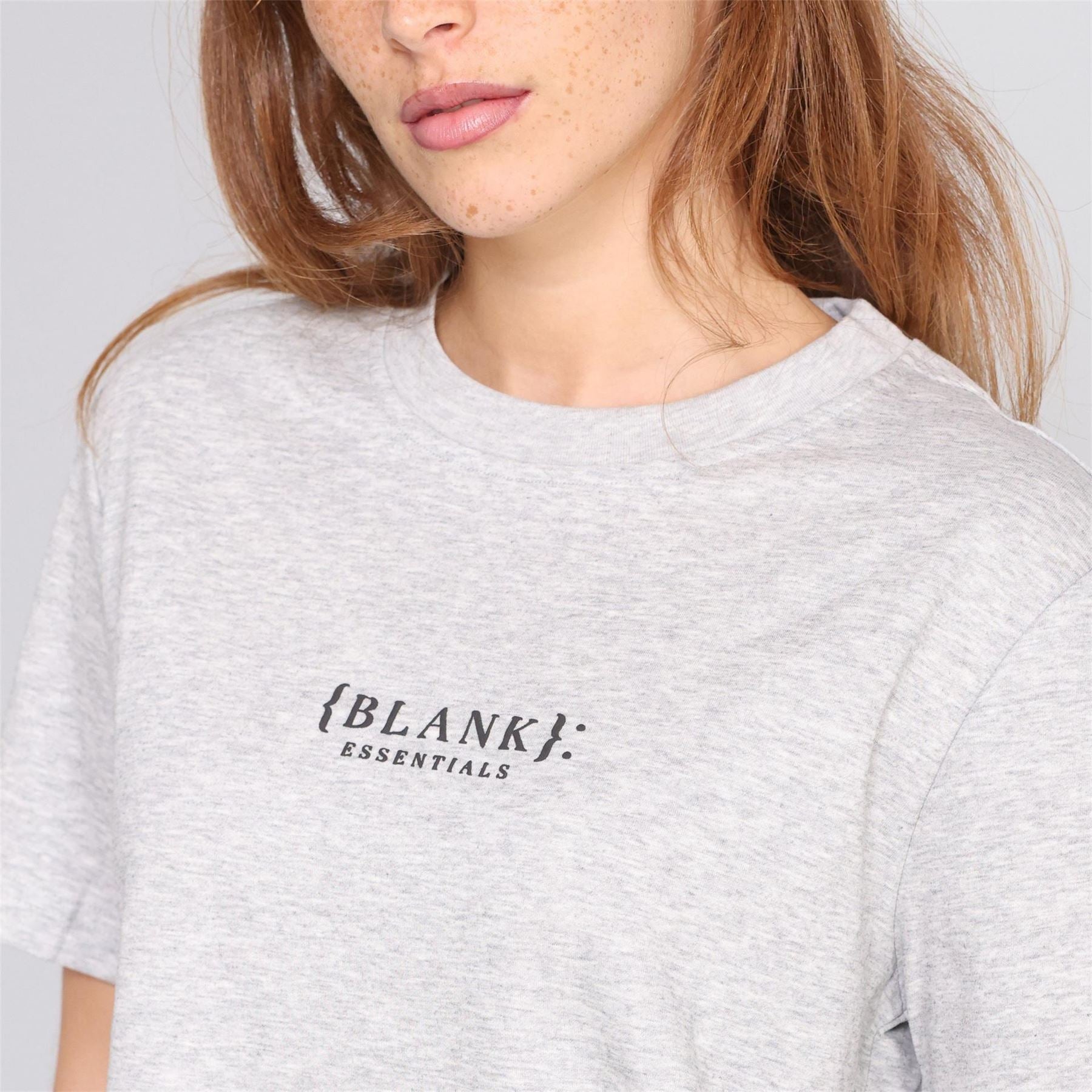 Blank Essentials Embroidered Text Graphic Crew Neck Short Sleeve Boyfriend T-Shirt