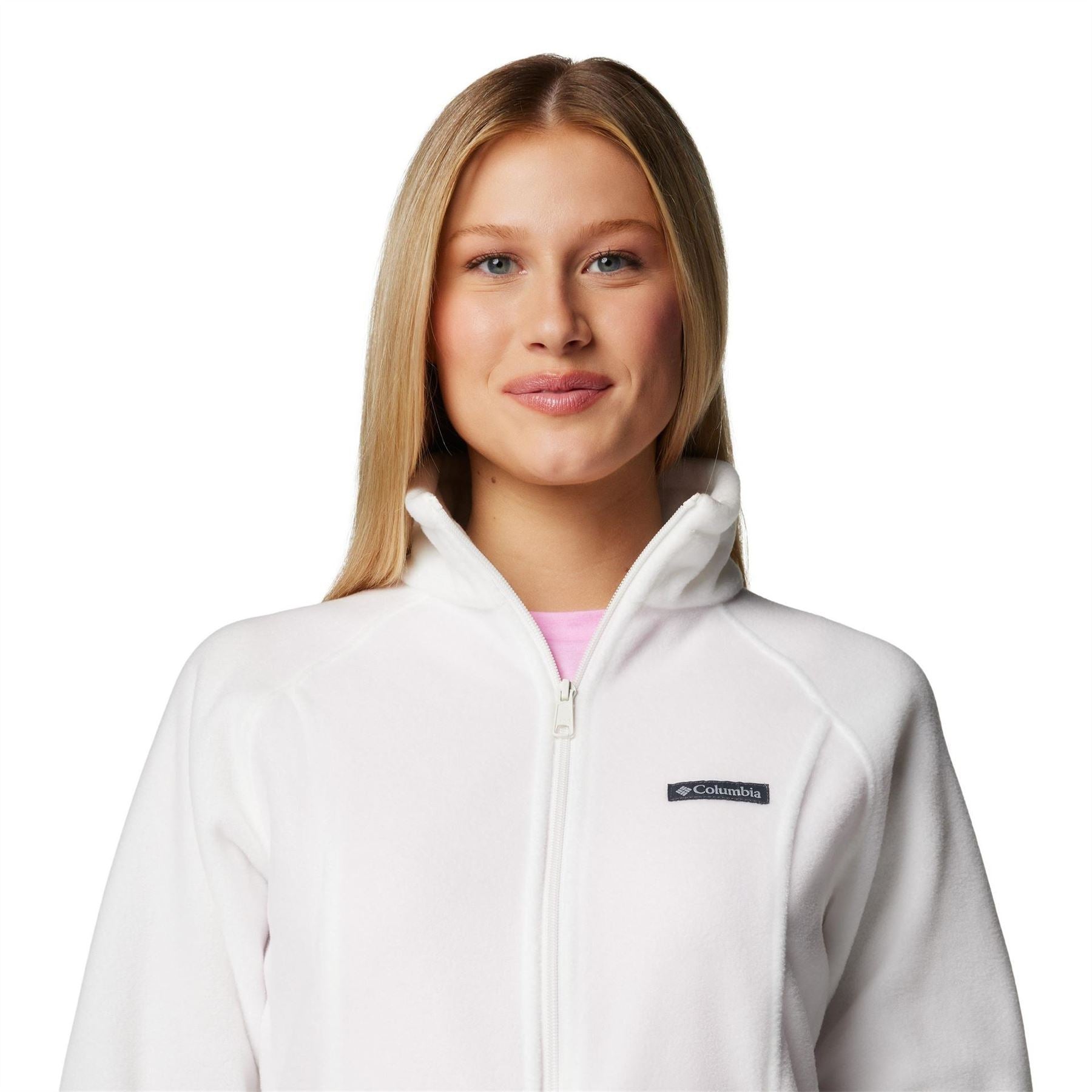 Columbia Benton Solid Patterned Full Zipper Ribbed Cuff Jacket