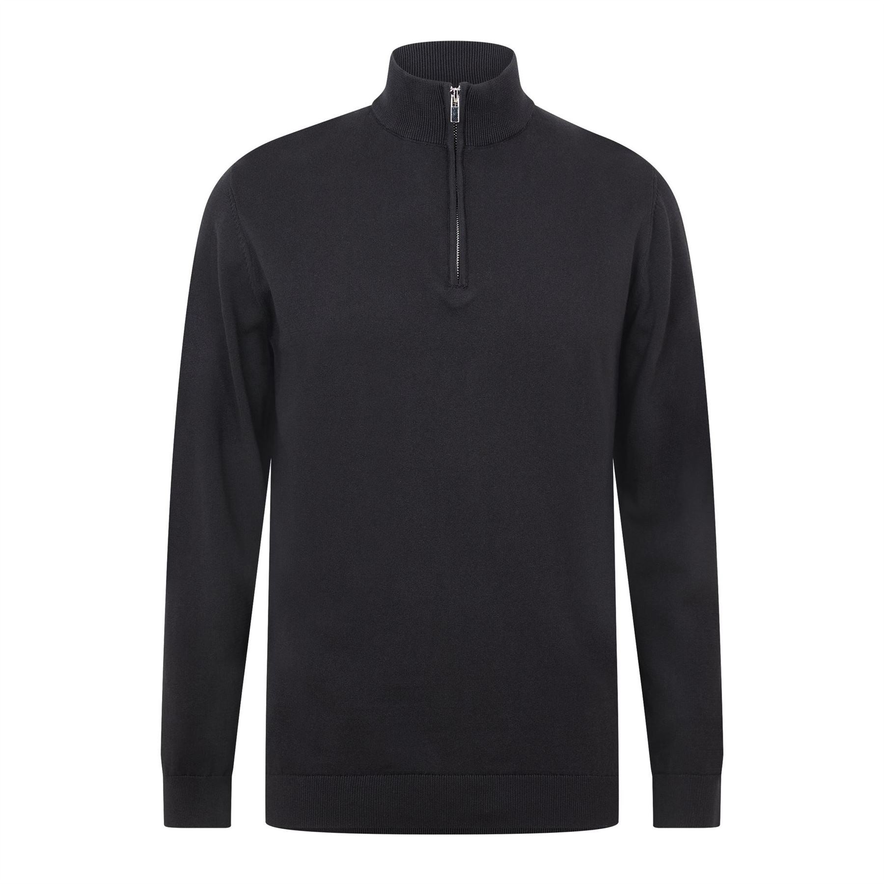 CAPO Quarter Zip Cotton Fleece Slim Fit Top