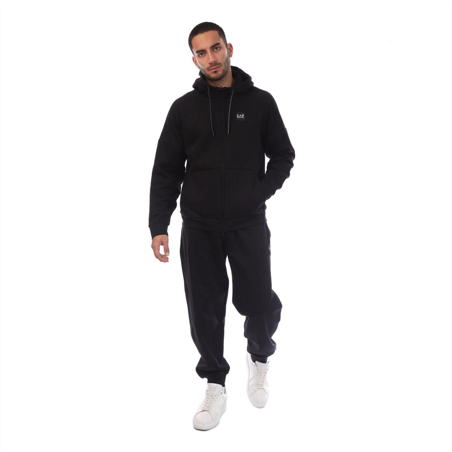 EA7 Logo Zip Hooded Tracksuit
