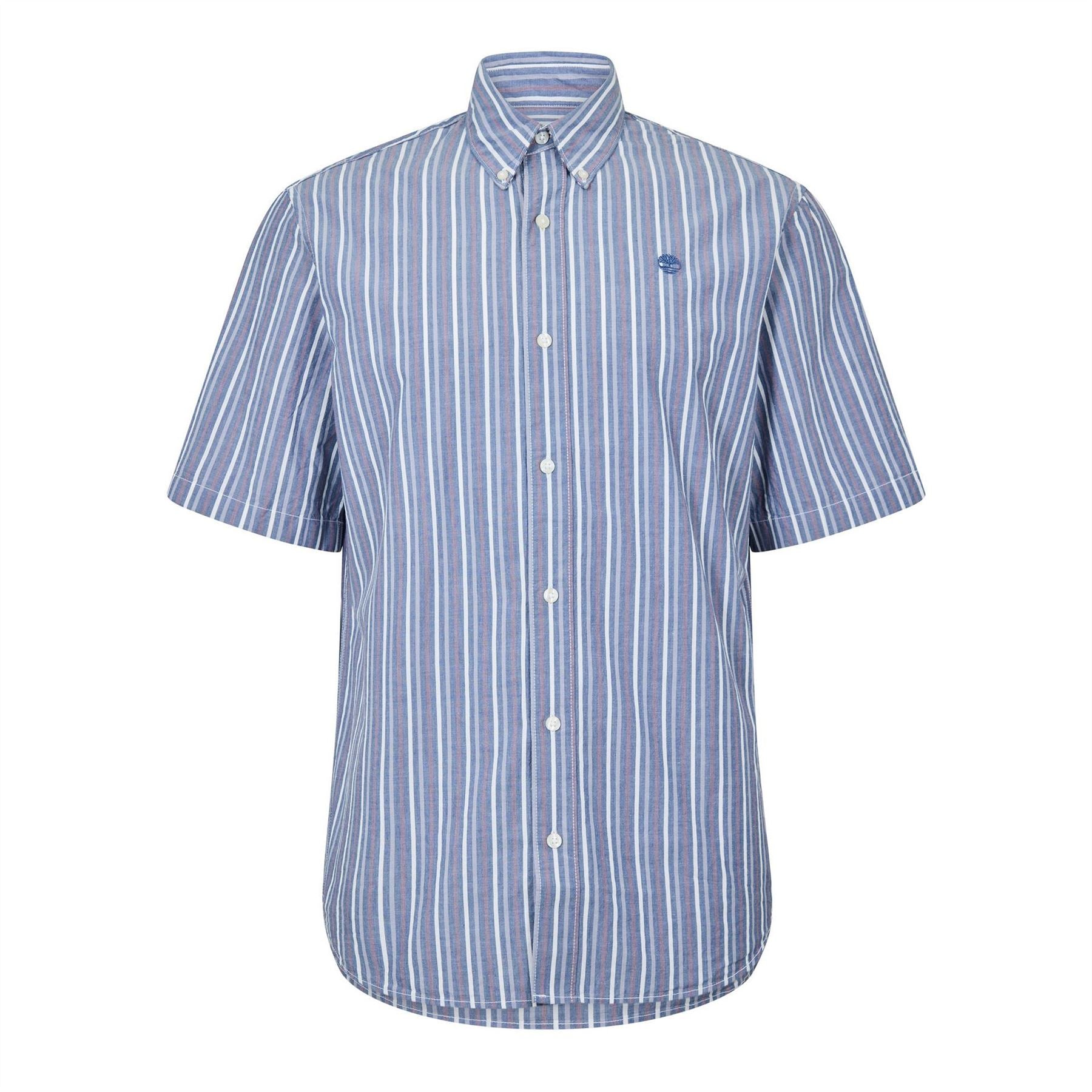 Timberland Timberland Logo Striped Button Down Collar Shirt