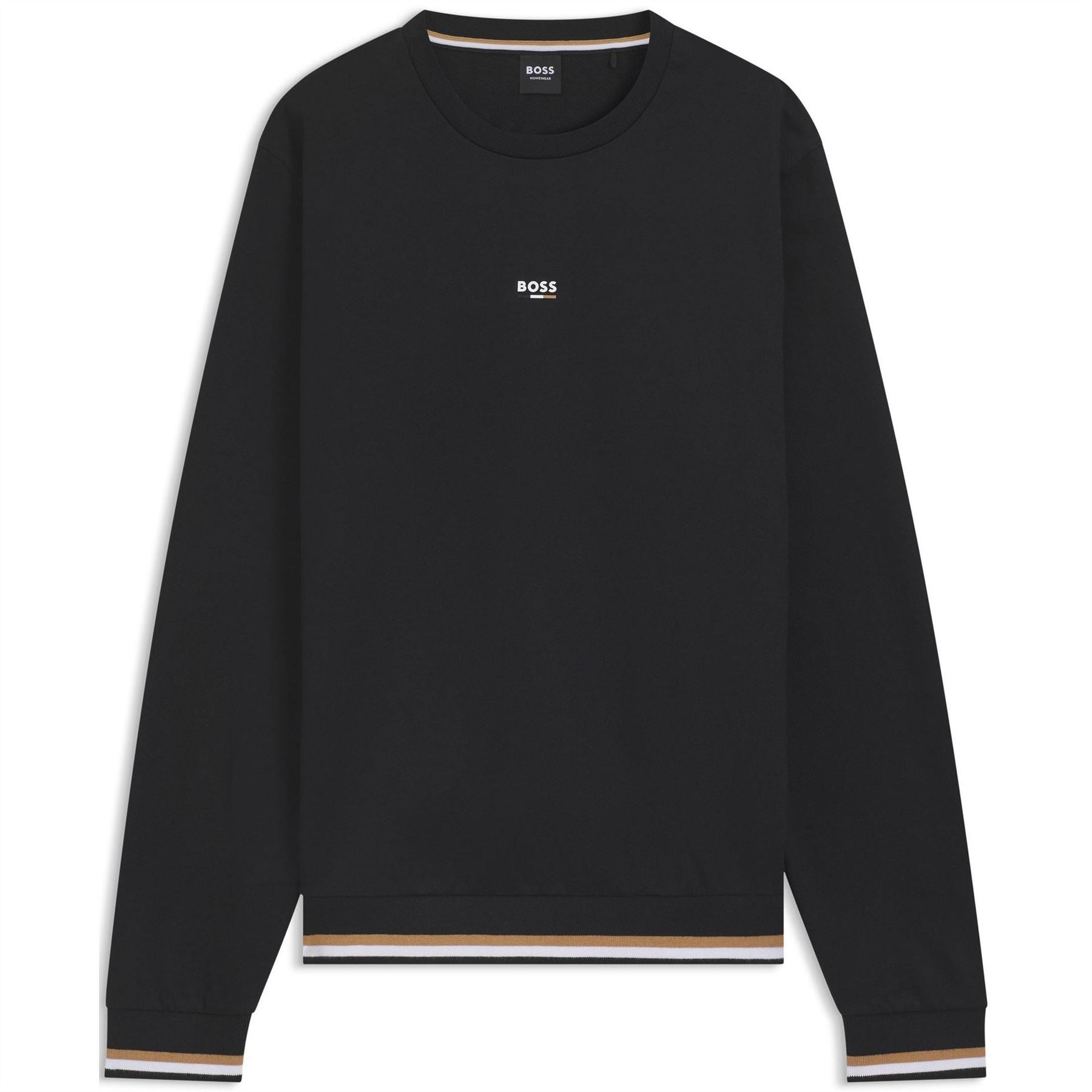 Boss Iconic Crew Neck Ribbed Collar Long Sleeve Sweatshirt