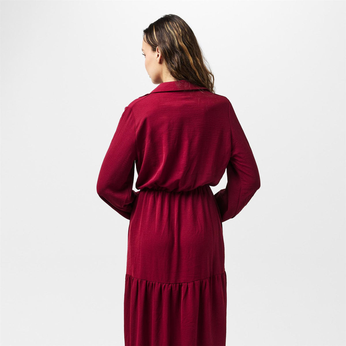 AX Paris Long Sleeve Wrap Top Smock Midi Dress