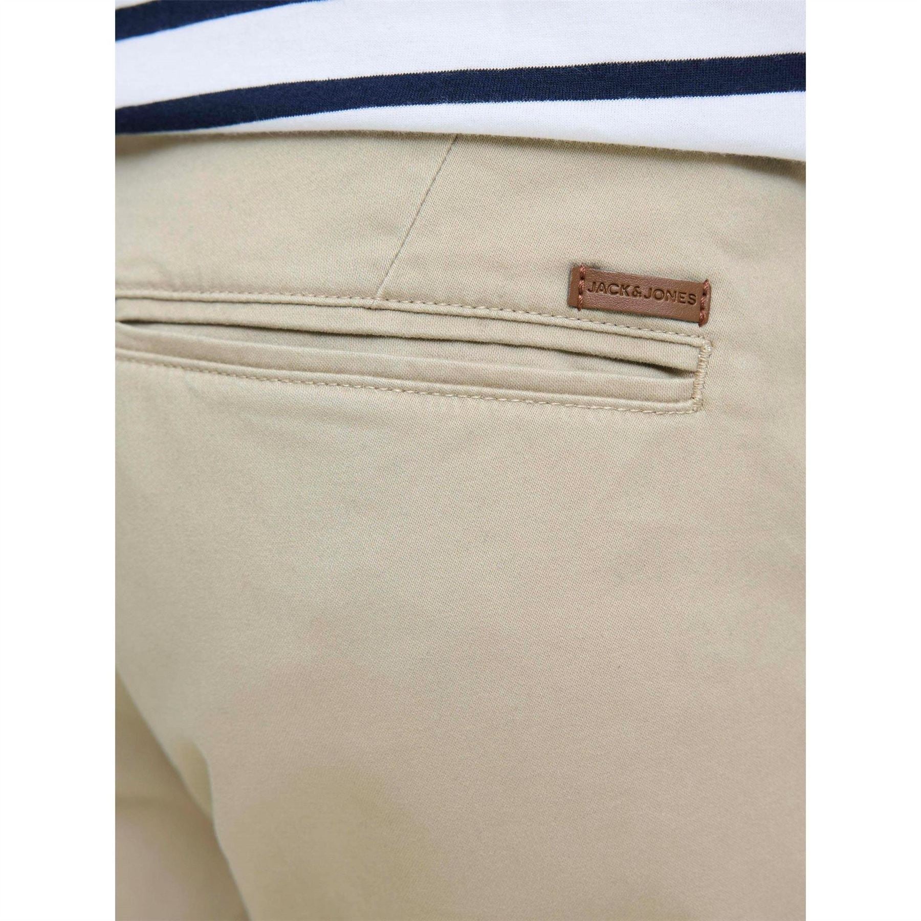 Jack and Jones Bowie Solid Patterned Bermuda Chino Shorts