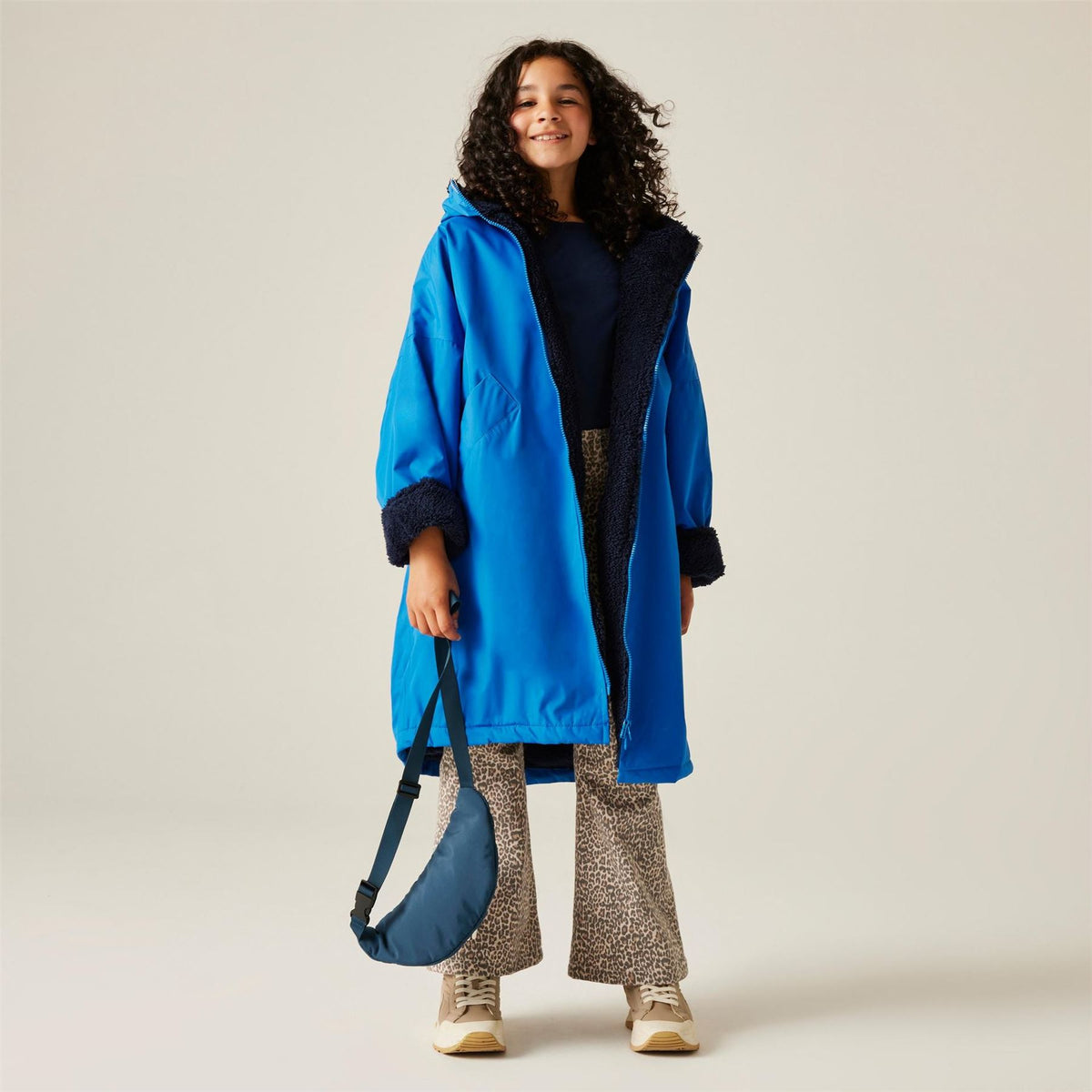 Regatta Kids Fleece Lined Oversized Fit Waterproof Robe
