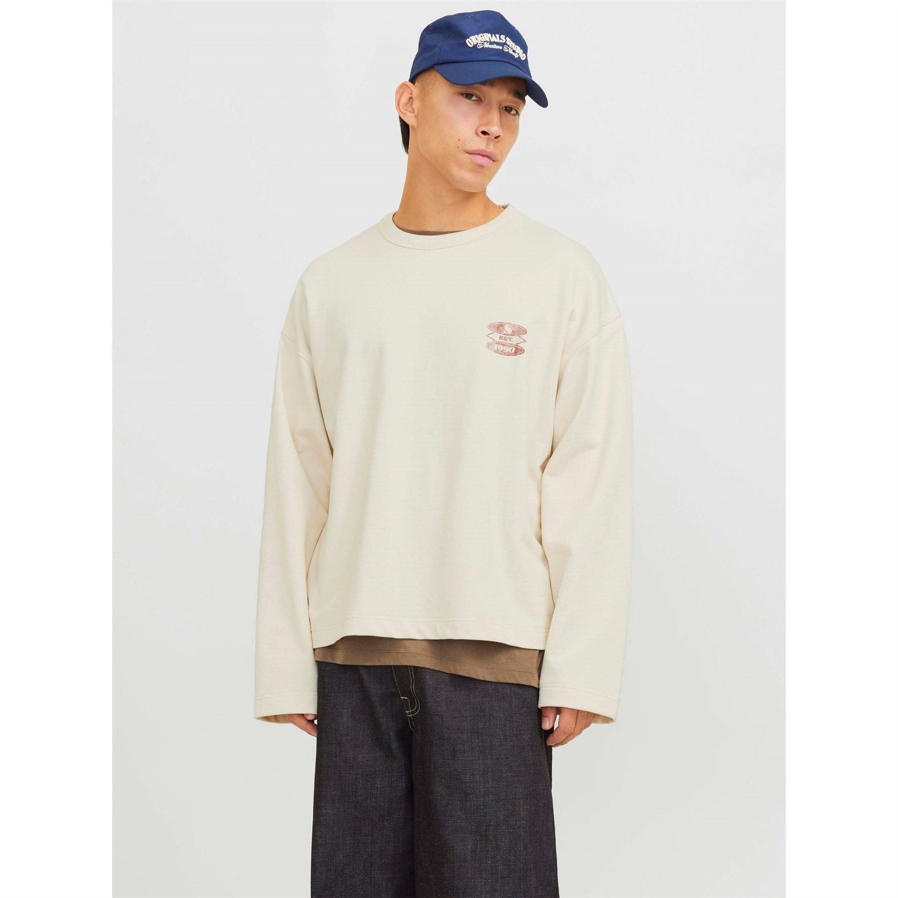 Jack and Jones Back Panel Crew Neck Sweatshirt