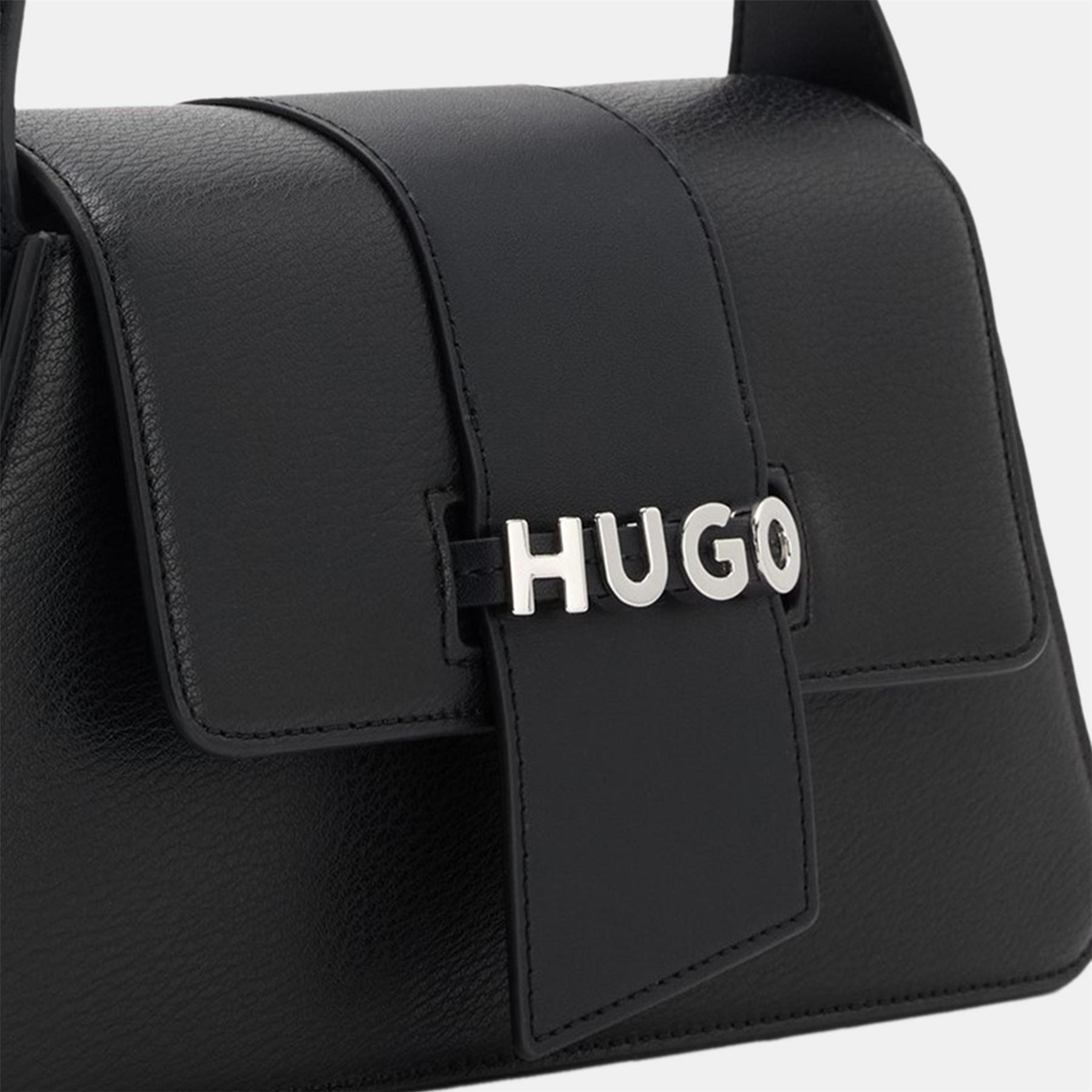 Hugo Mel 2.0 Trapezoid Shape  Baguette Bag with Silver Hardware
