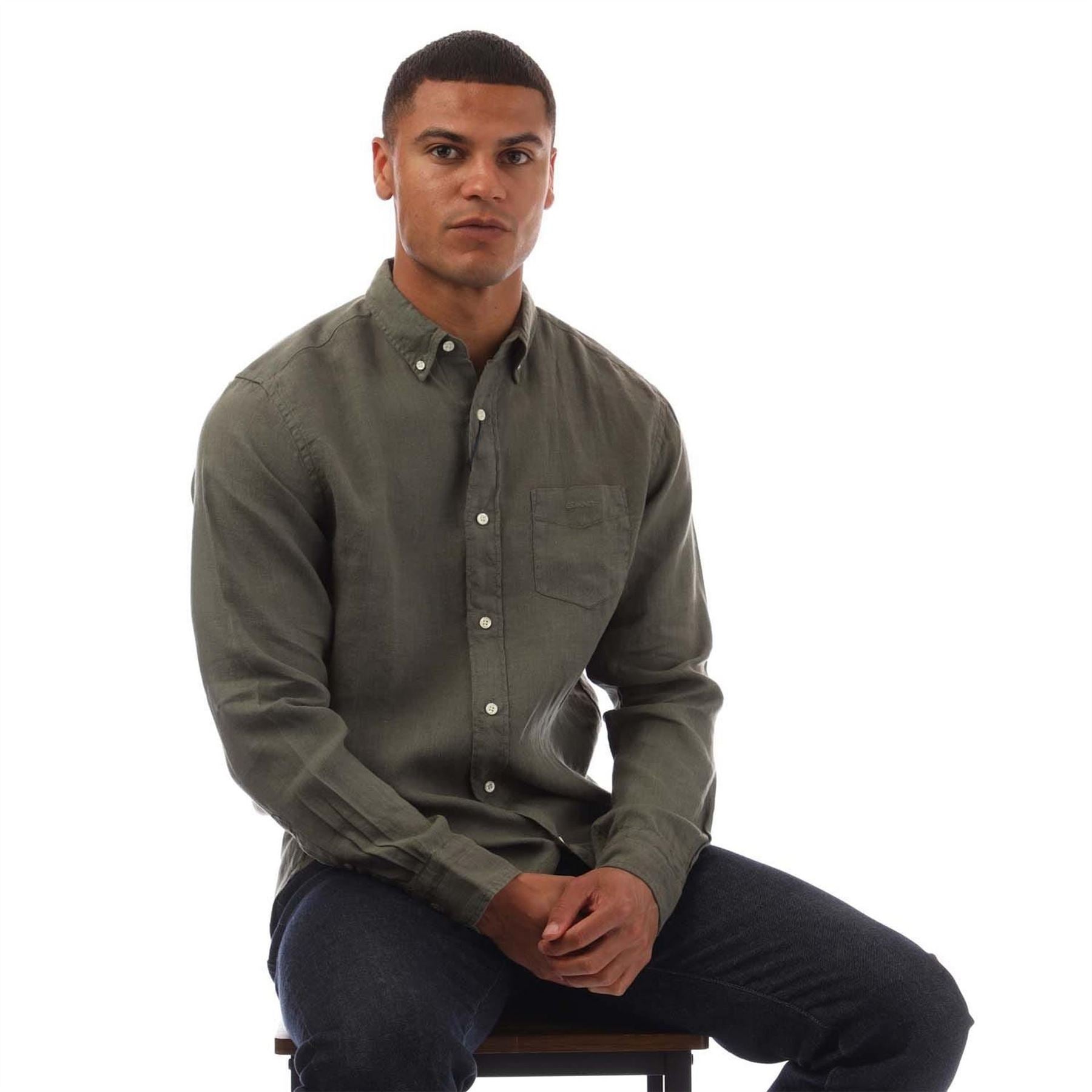 Gant Regular Fit Garment Dyed Linen Shirt
