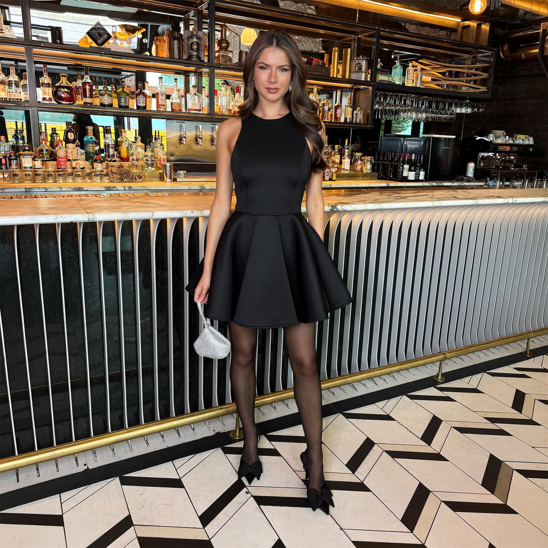 AX Paris Scuba Sleeveless Skater Dress