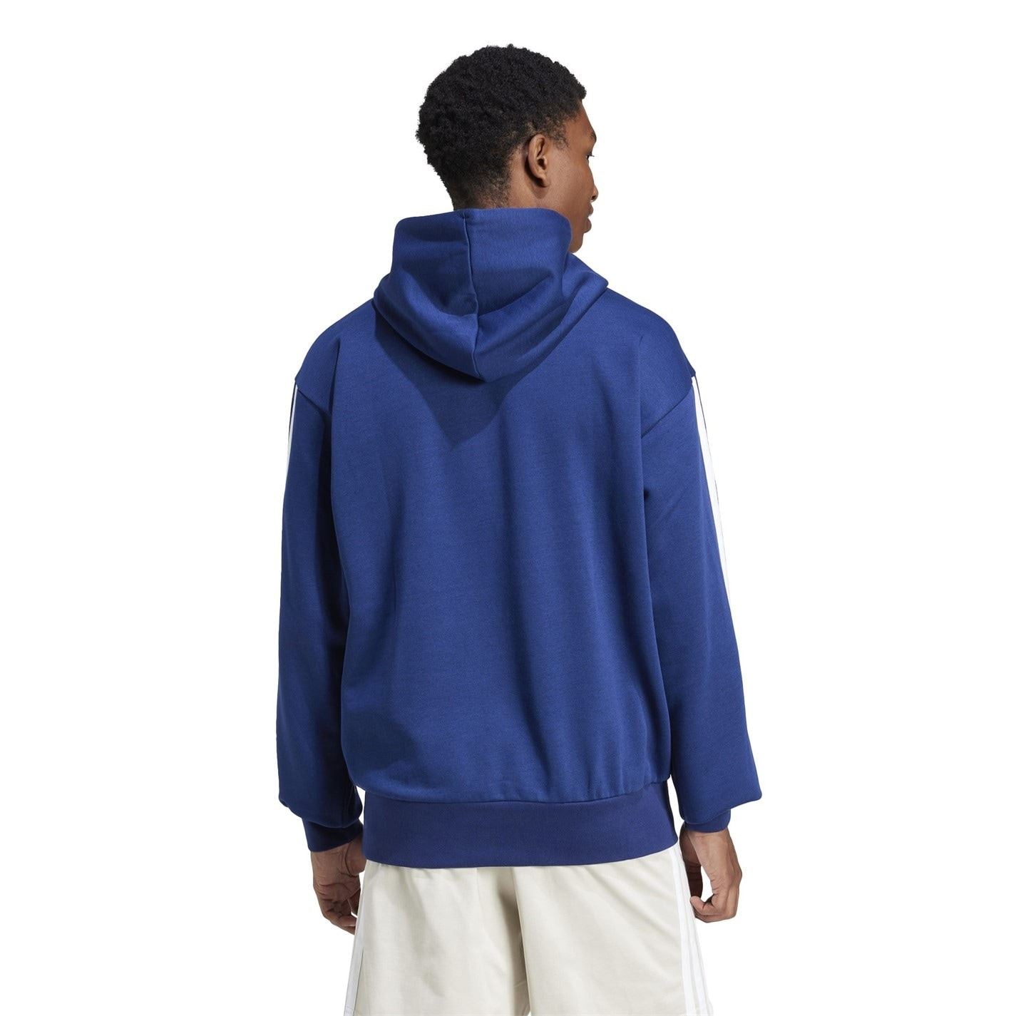 adidas Mens Fleece 3 Stripes Hoodie