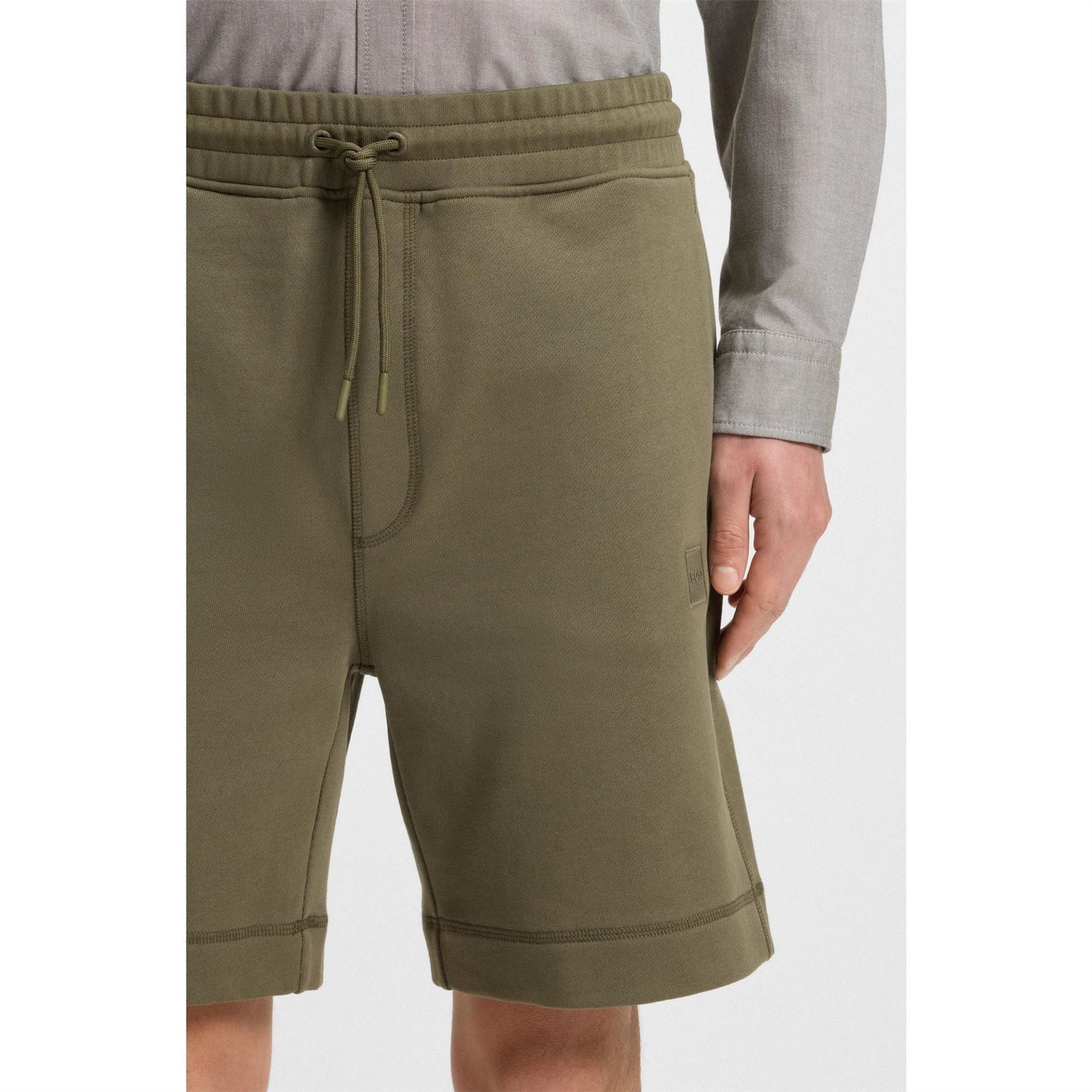 Boss Orange Mid Length Elasticated Drawstring Fleece Shorts