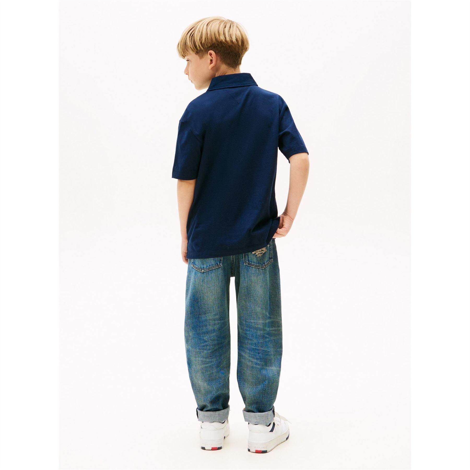Tommy Hilfiger Script Logo Short Sleeve Polo Shirt