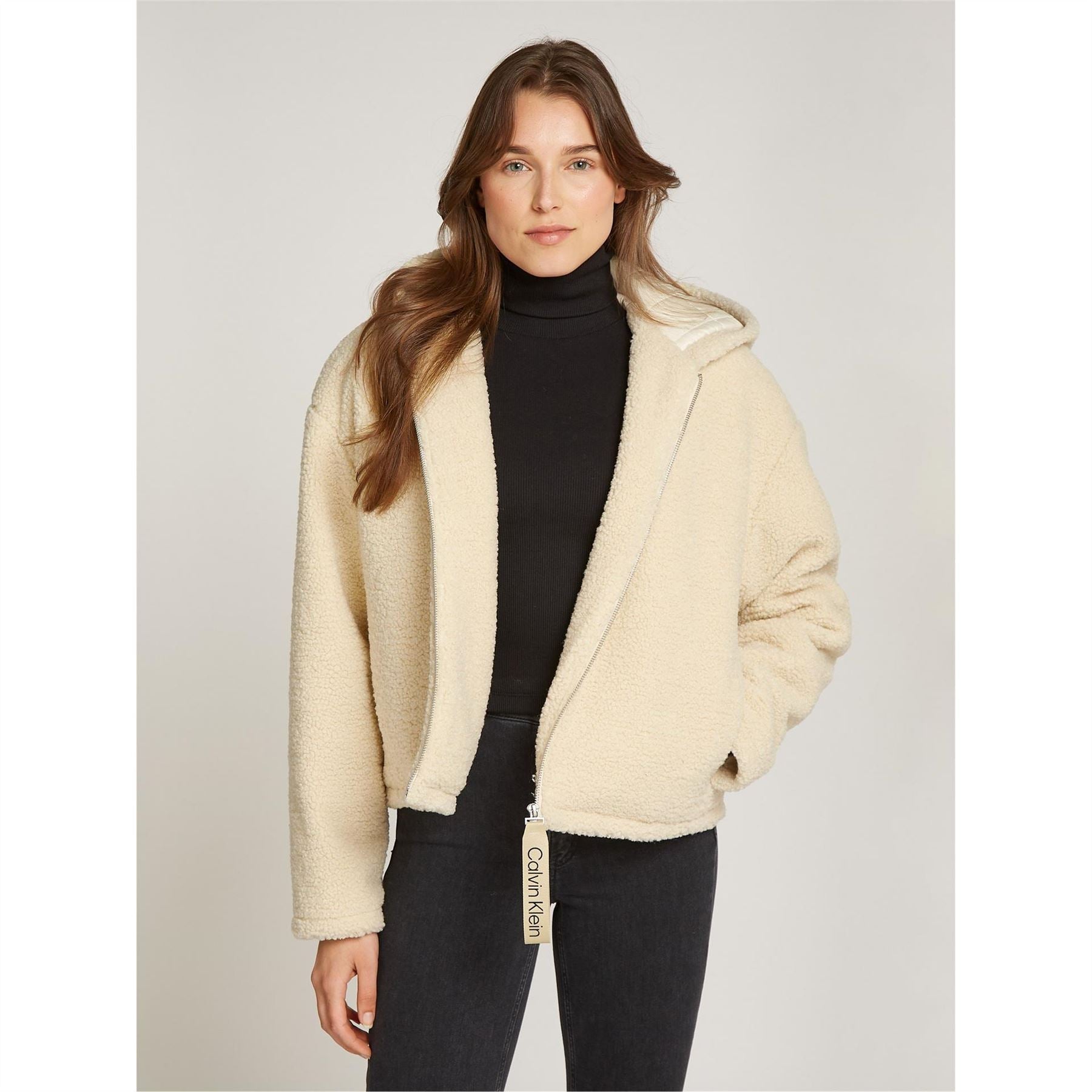 Calvin Klein Jeans Sherpa Recycled Polyester Relaxed Fit Shearling Jacket