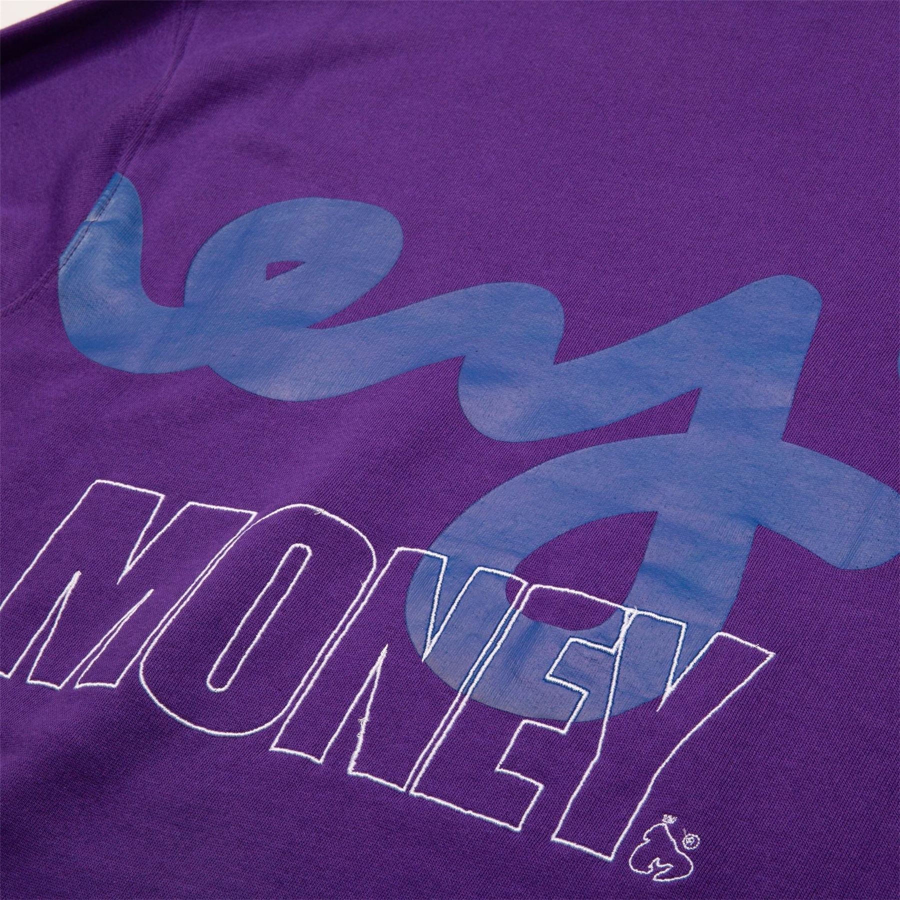 Money Stencil Block Printed Logo Crew Neck Sweatshirt